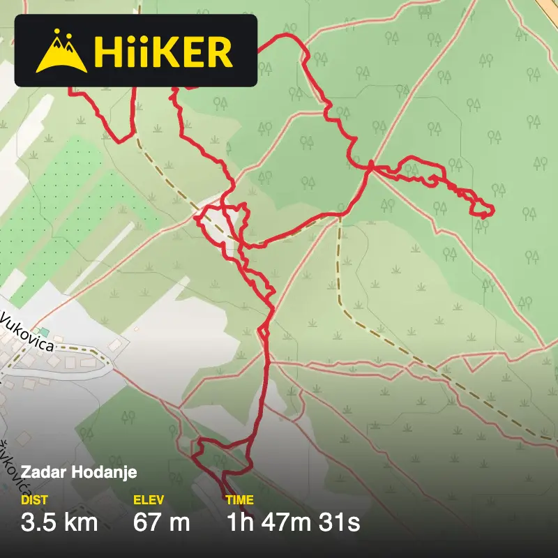 A map preview of the recording Zadar Hodanje.