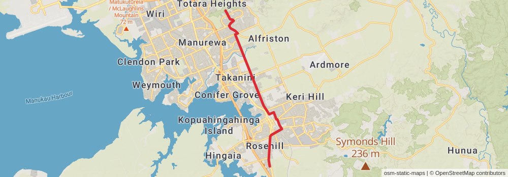 Te Araroa Trail stage 36 Map