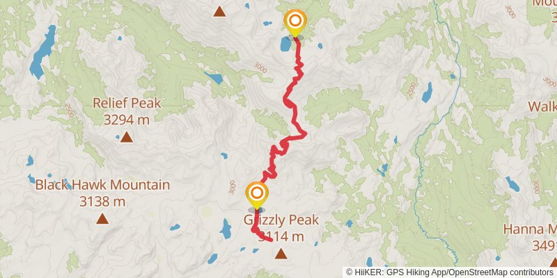 High Emigrant Lake via PCT and Leavitt Lake Trail stage 3 Map