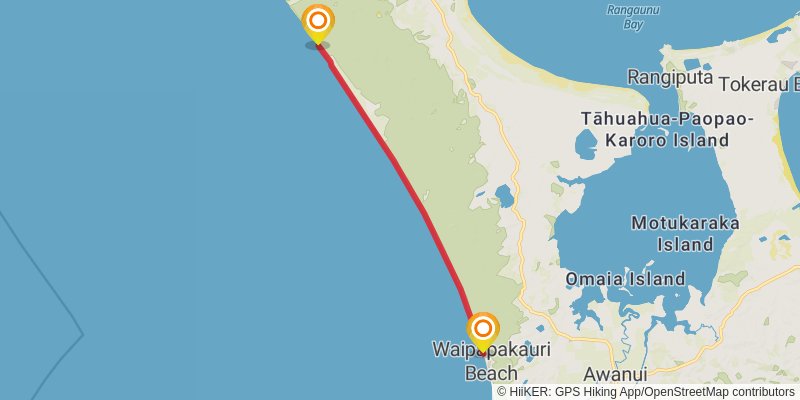 Cape Reinga Coastal Walkway stage 30 Map