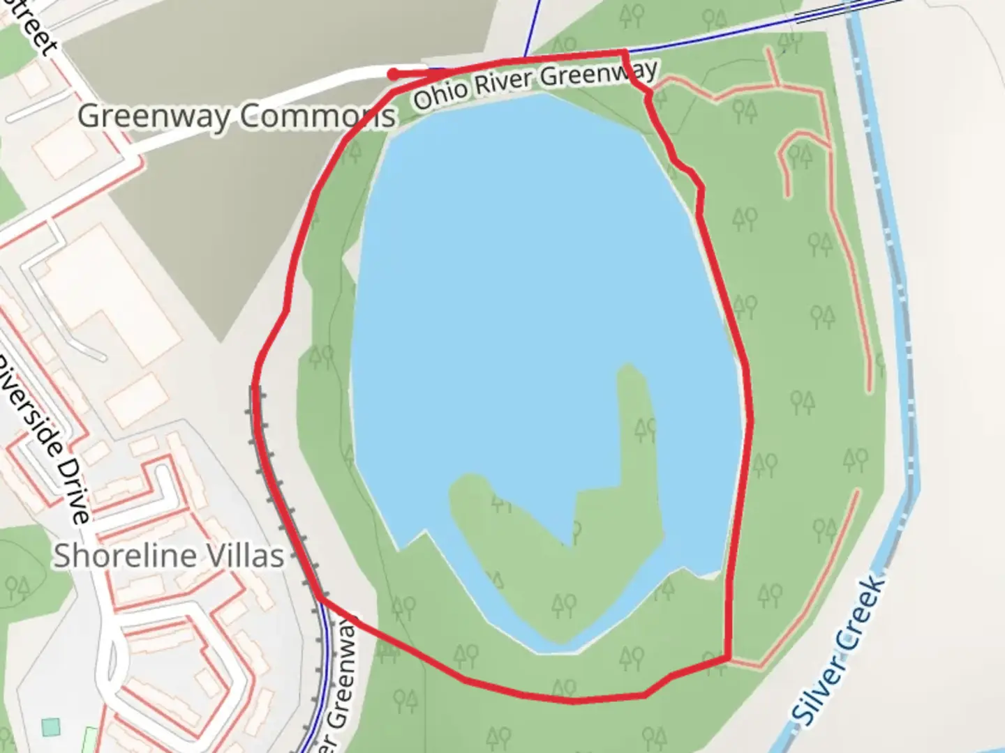 An image depicting the trail Loop Beside Silver Creek and its surrounding area.