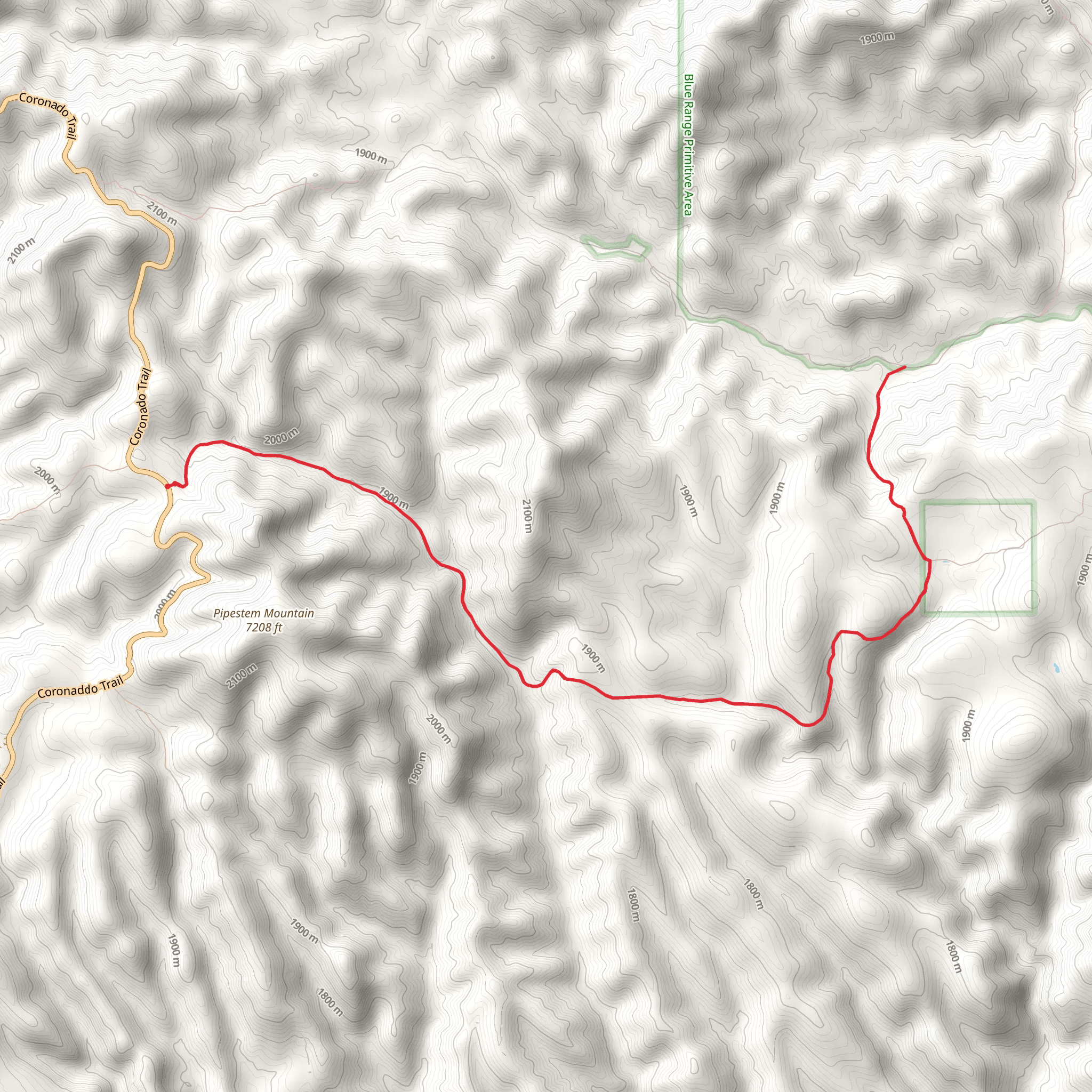Burns Trail via Pipestem Trail mobile static map