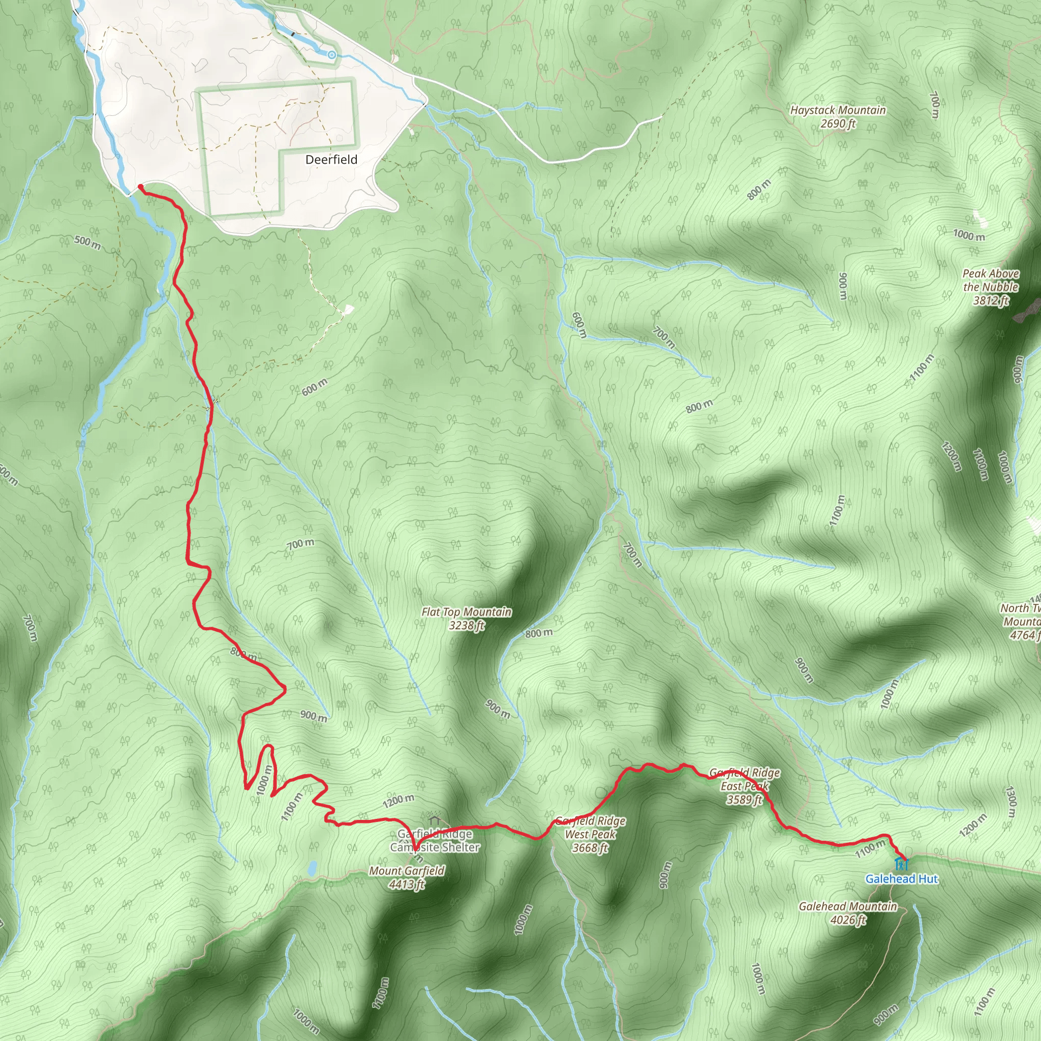 Garfield Ridge Trail mobile static map