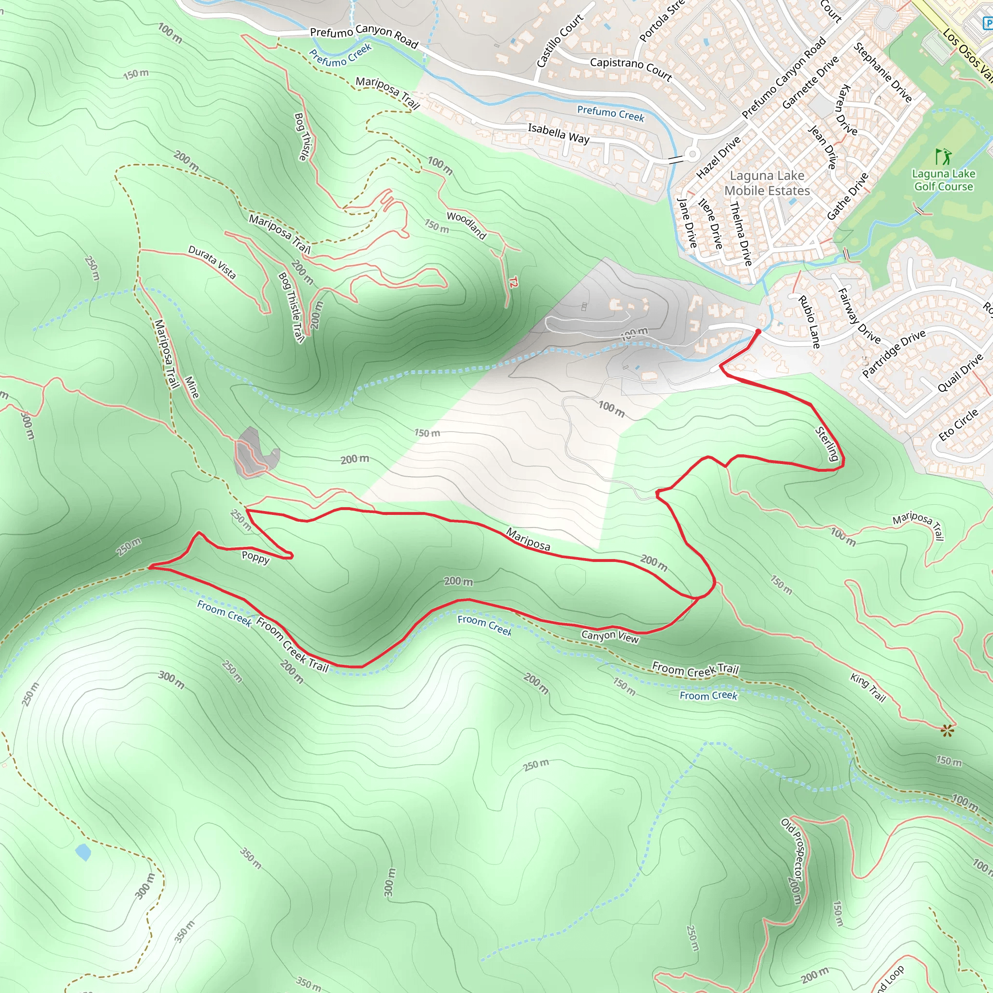 Poppy and Froom Creek Loop mobile static map
