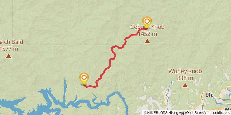 Benton Mackaye Trail stage 25 Map