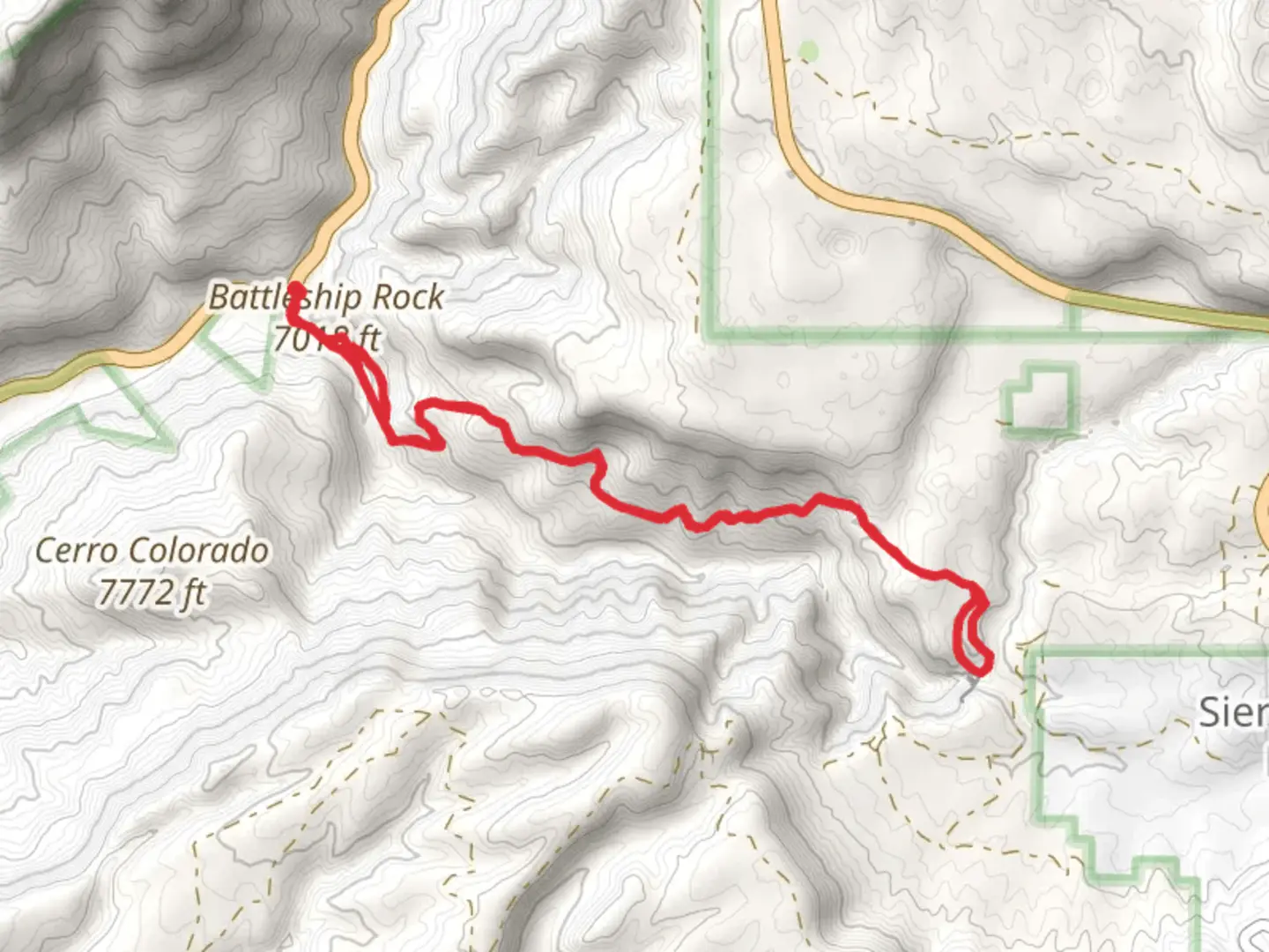 An image depicting the trail Jemez Falls Loop via East Fork Trail and its surrounding area.