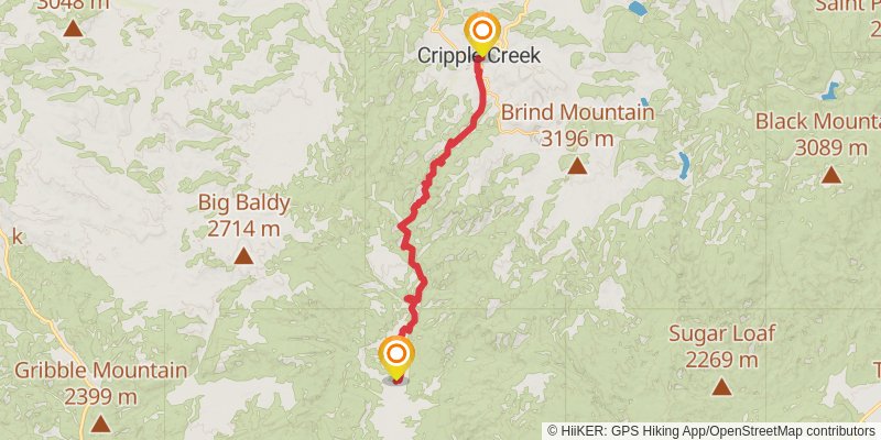American Discovery Trail - South stage 77 Map