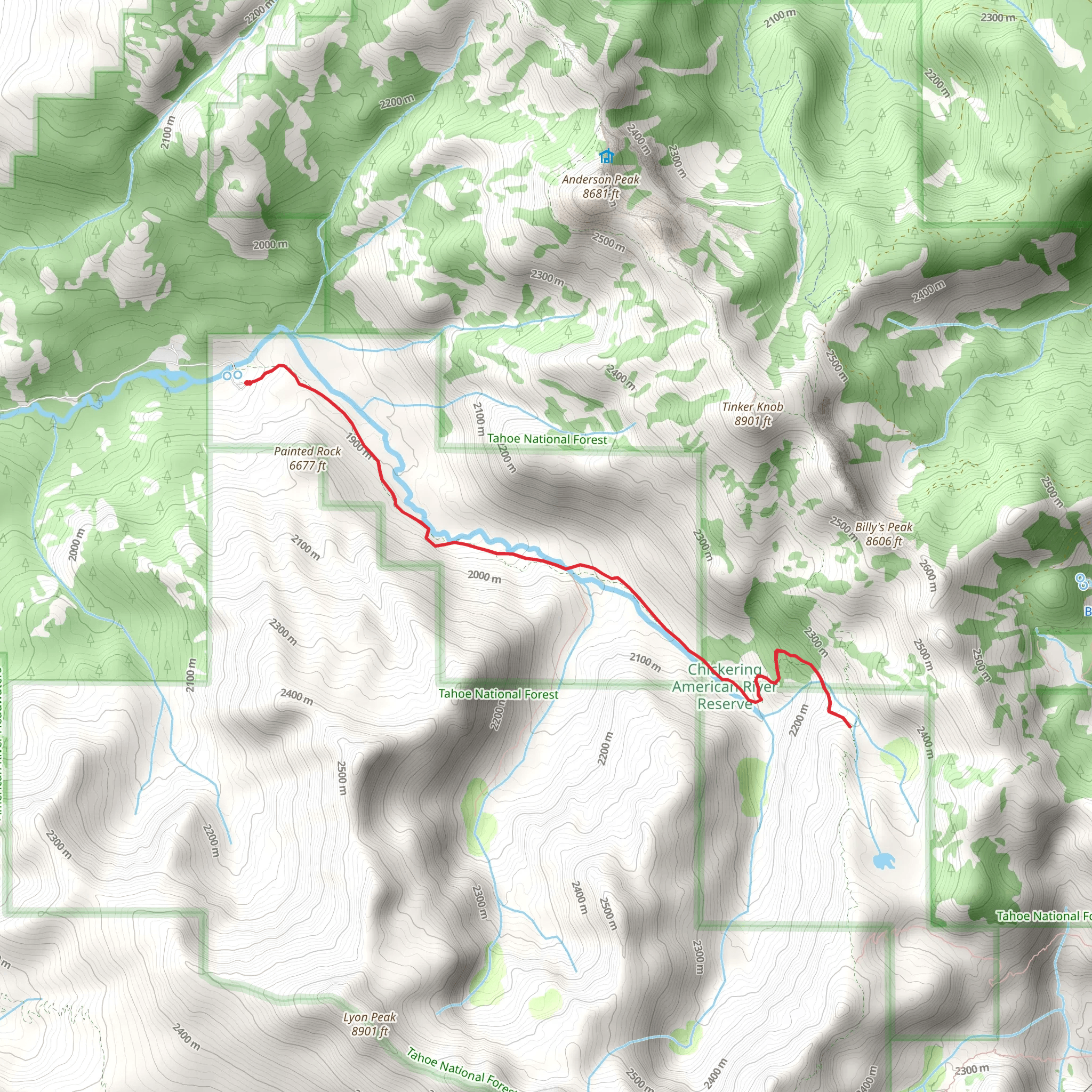 Painted Rock Trail mobile static map