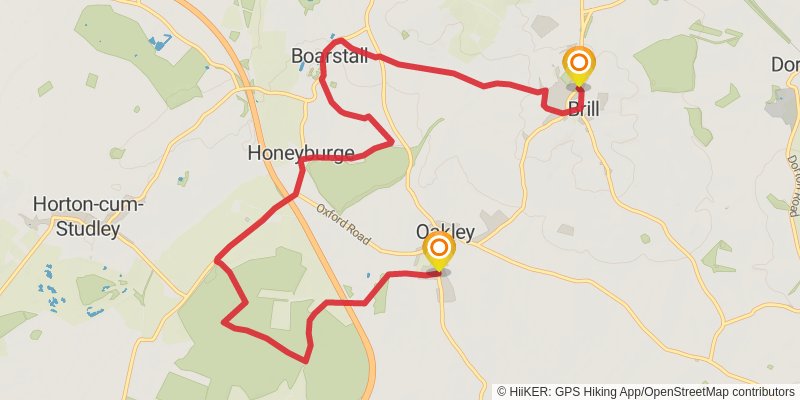 Bernwood Jubilee Way stage 5 Map