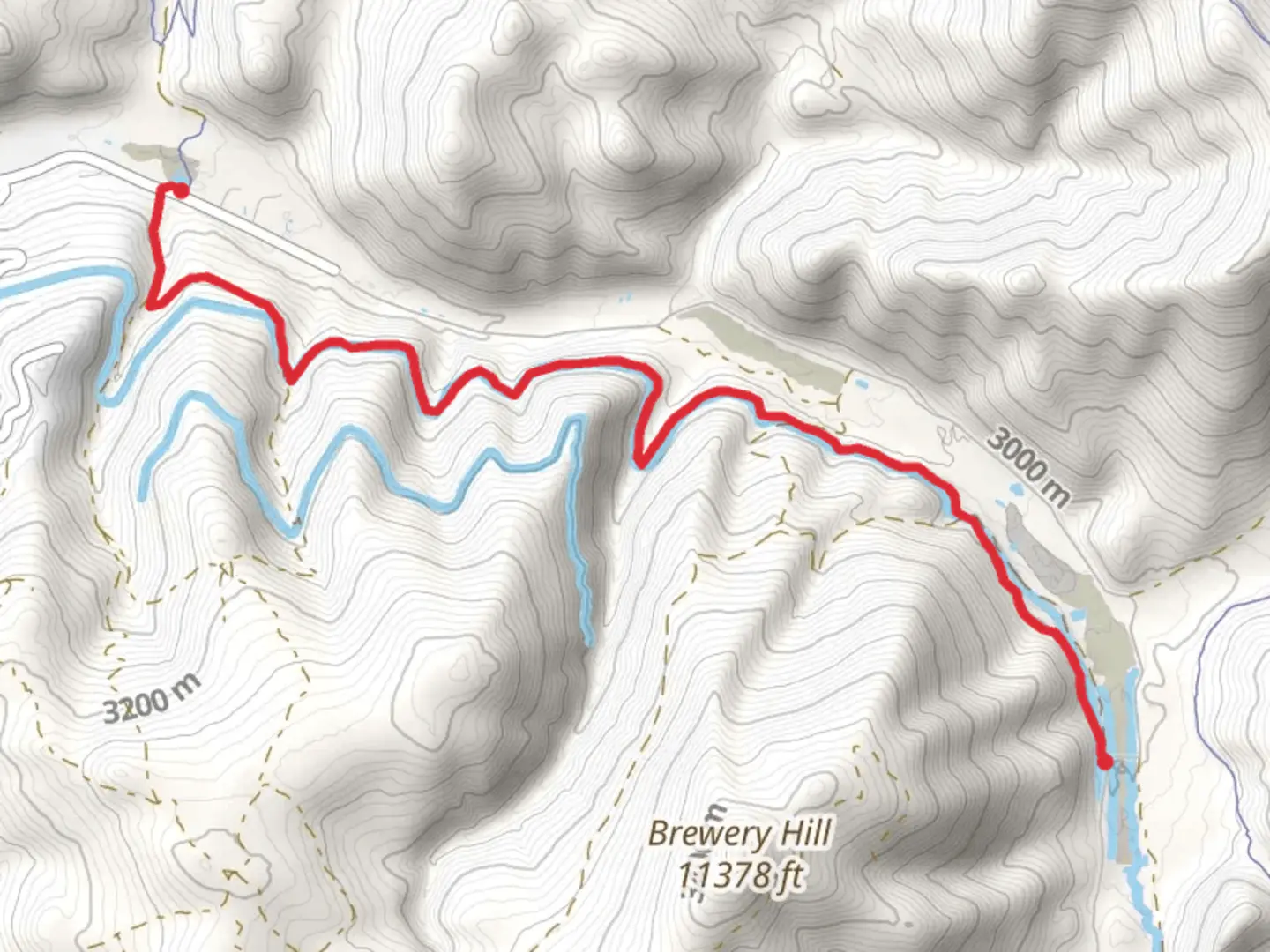 An image depicting the trail Galena Ditch Trail and its surrounding area.