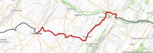 American Discovery Trail South Route stage 25 Map