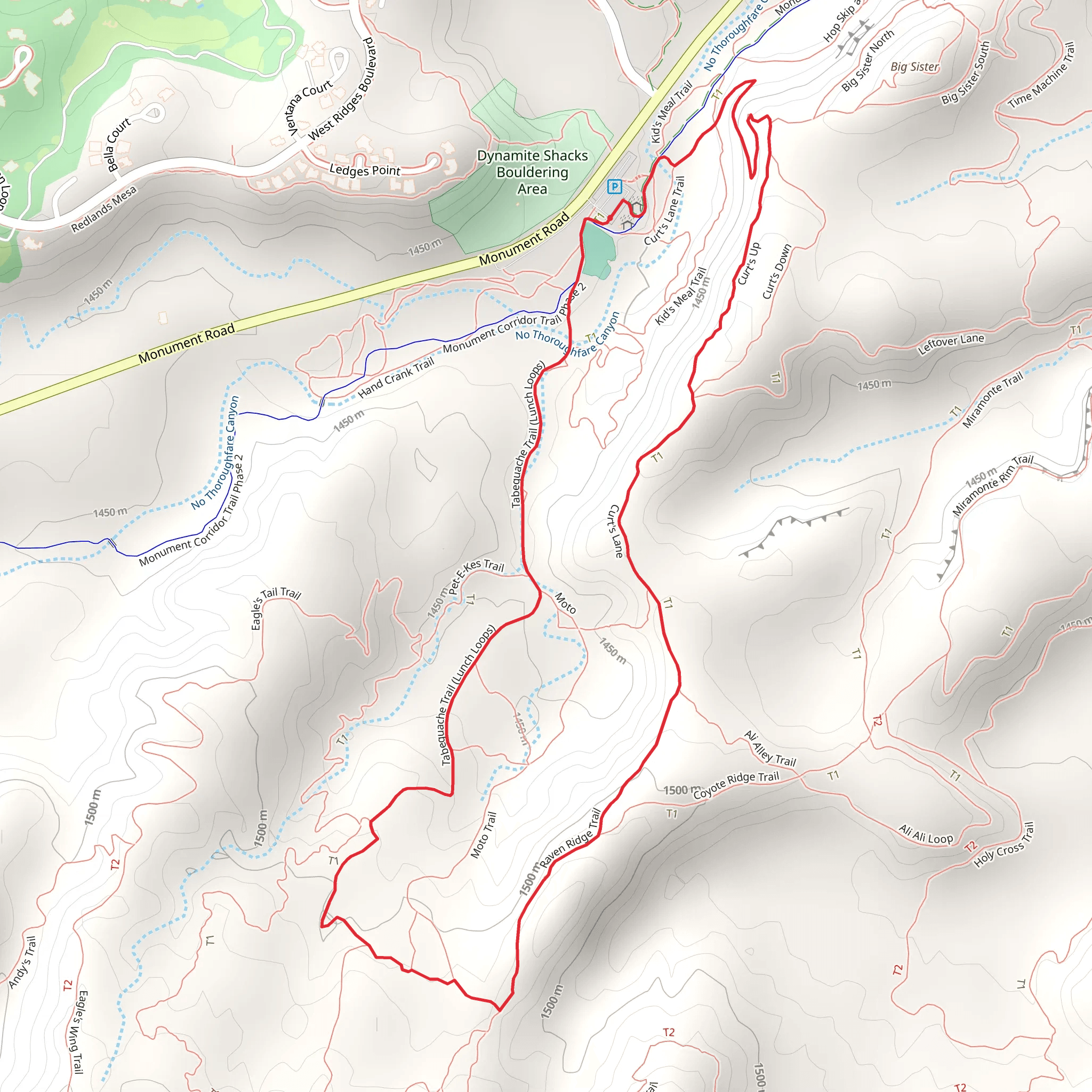 Raven Ridge - Curt's Up - Tabeguache Loop Trail mobile static map