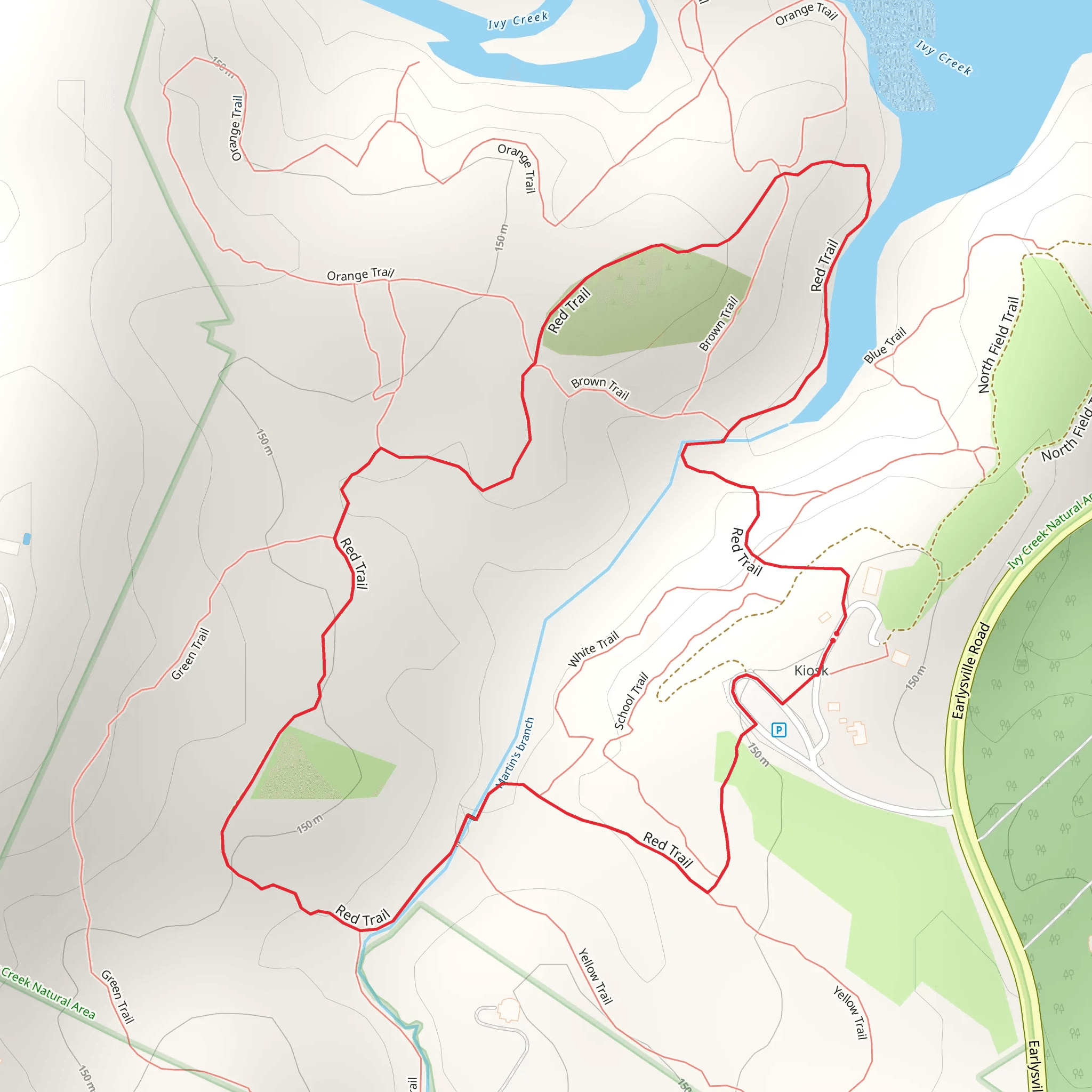 Red Loop Trail mobile static map