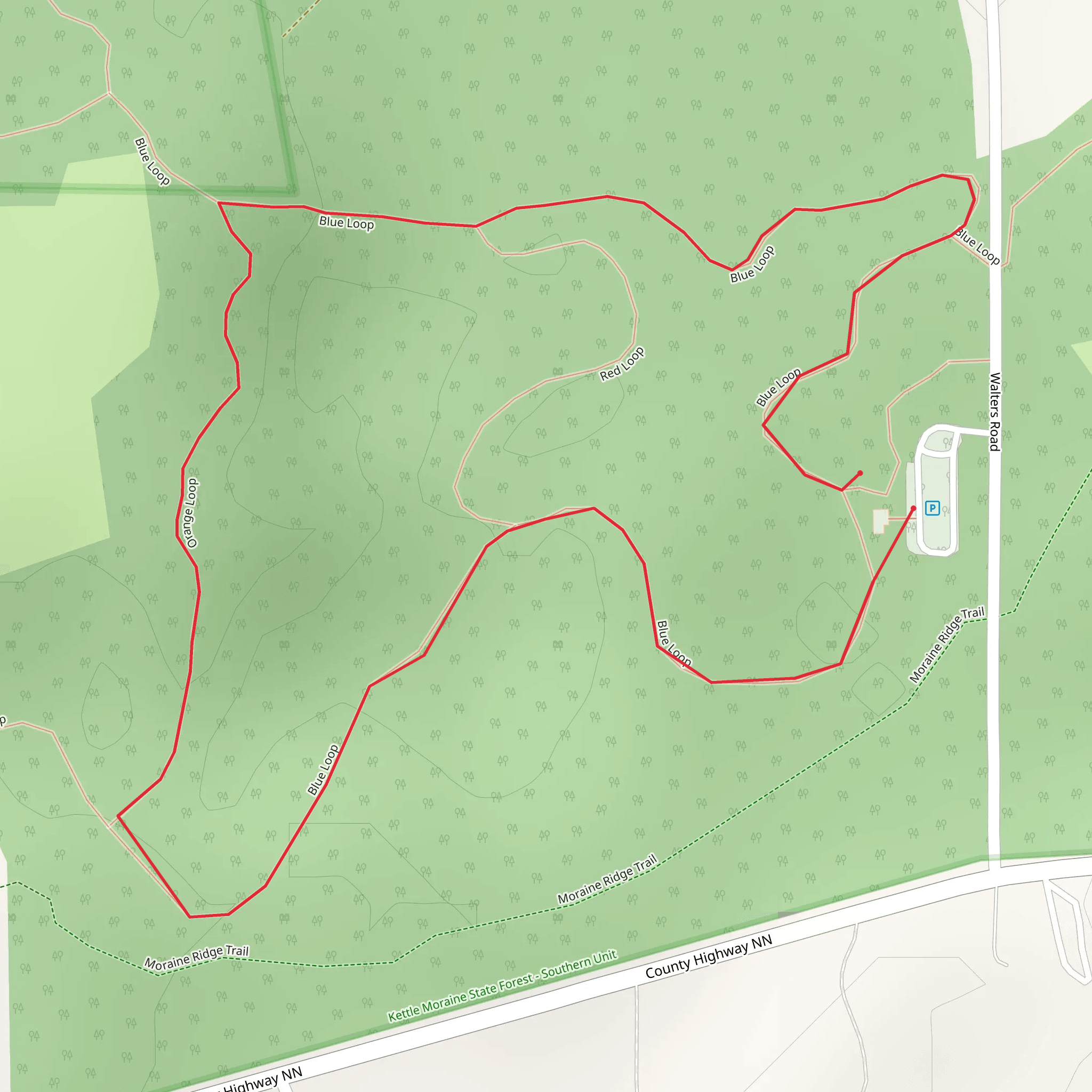 Blue and Orange Loop mobile static map