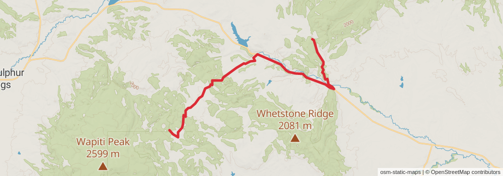 American Perimeter Trail - Rocky Mountains Primary stage 57 Map