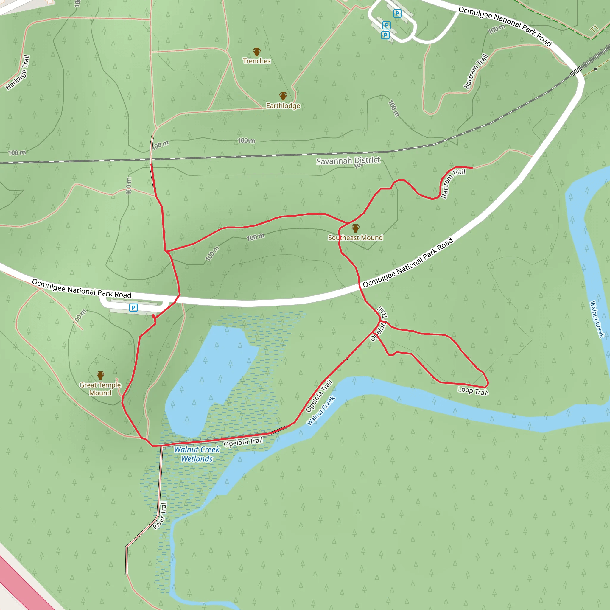 Opelofa Loop Trail mobile static map