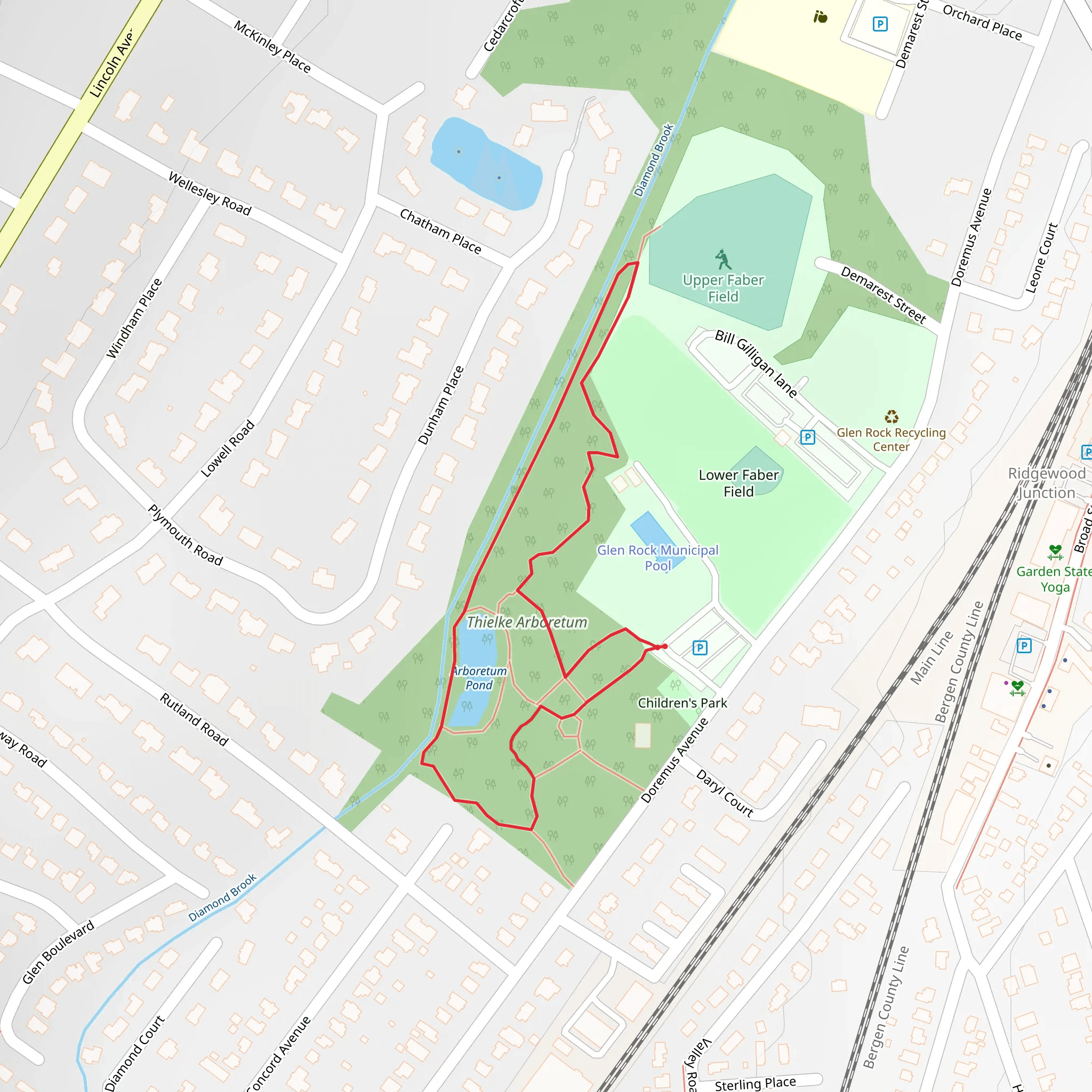 Arboretum Pond Loop mobile static map