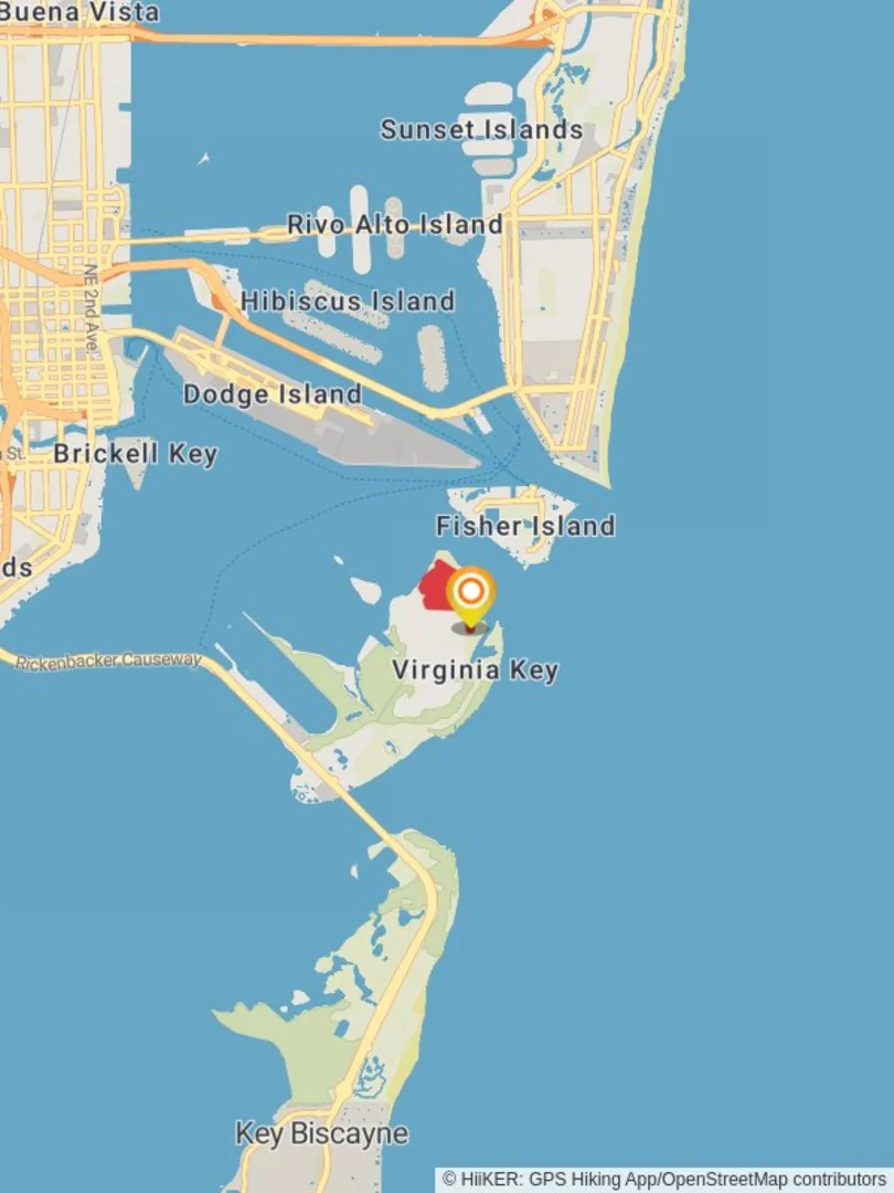 An image depicting the trail Virginia Key North Point Loop Trail and its surrounding area.