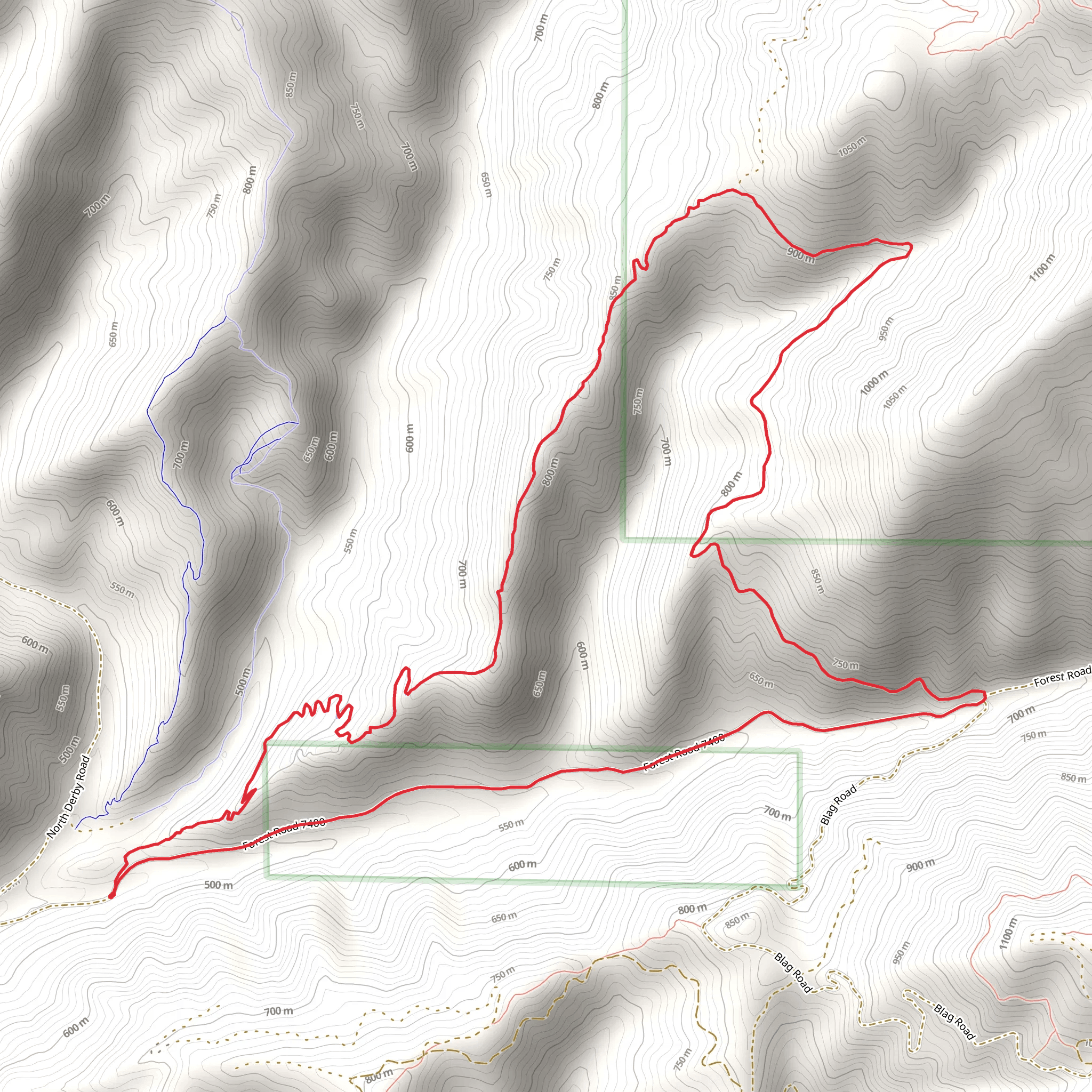 Derby Canyon Road and Xanadu Loop mobile static map