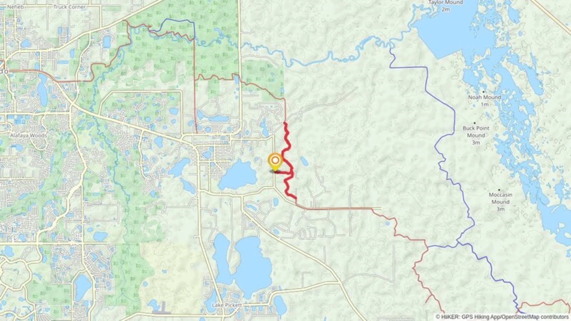 An image depicting the trail Panorama trail and Florida Trail and its surrounding area.