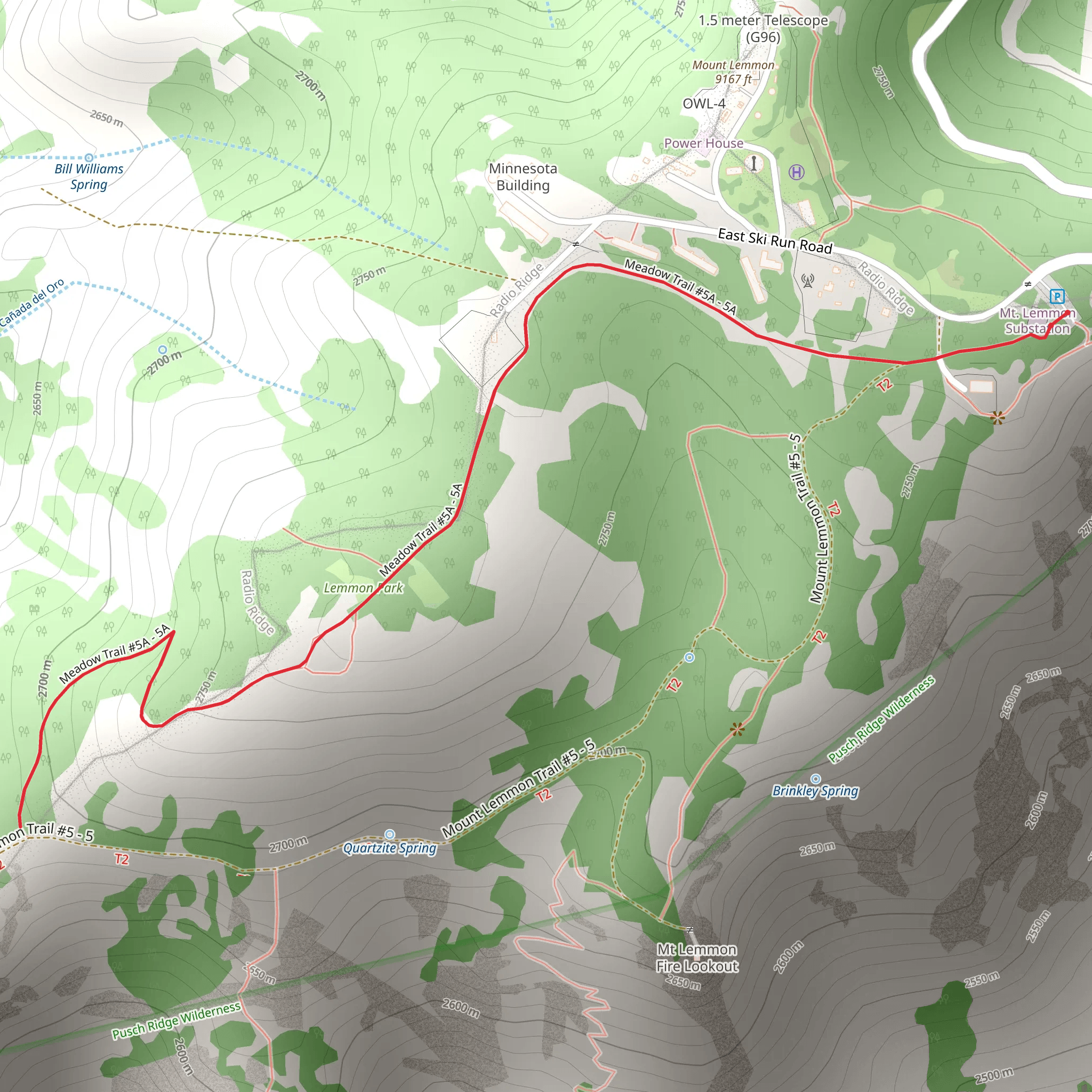 Meadow Trail mobile static map