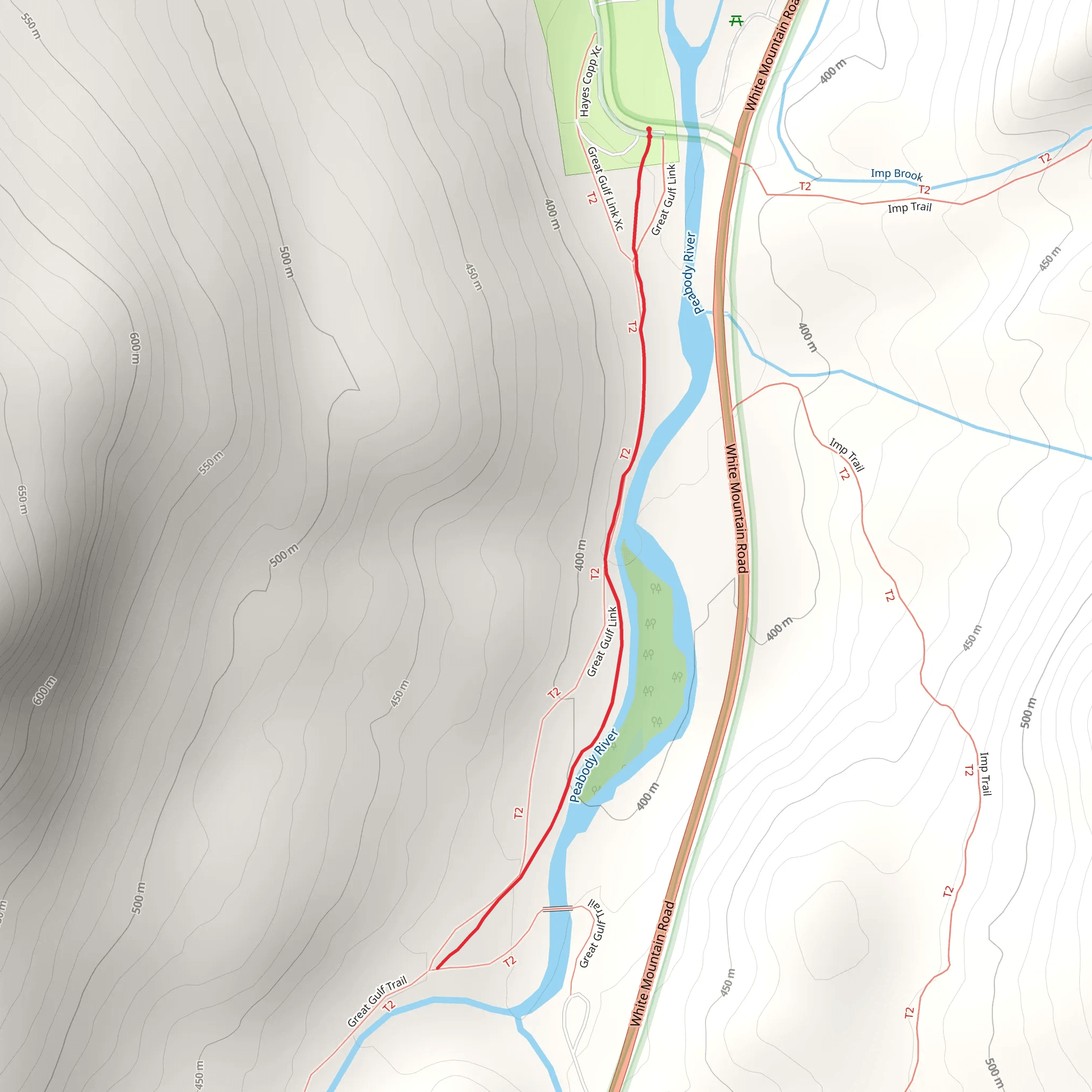 Great Gulf Link Trail mobile static map