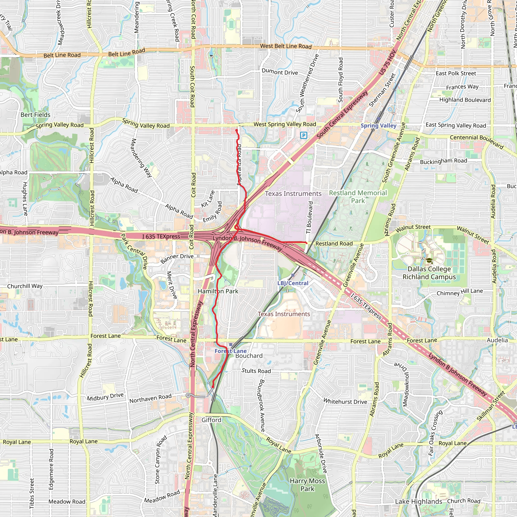 Cottonwood Trail mobile static map