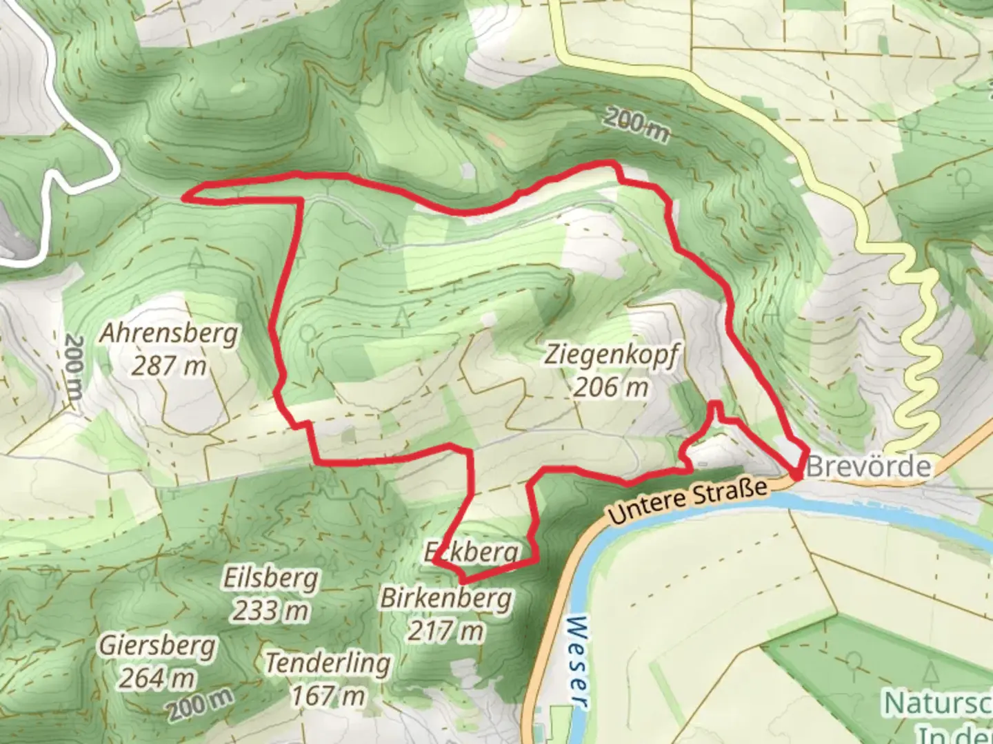 An image depicting the trail Eckberg Loop and its surrounding area.