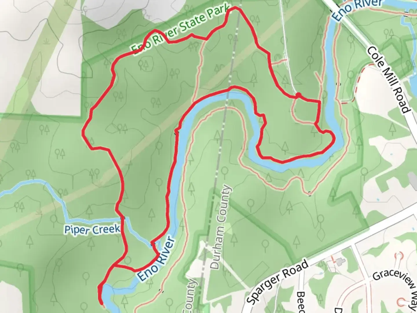 An image depicting the trail Bobbitt Hole Loop Trail and its surrounding area.