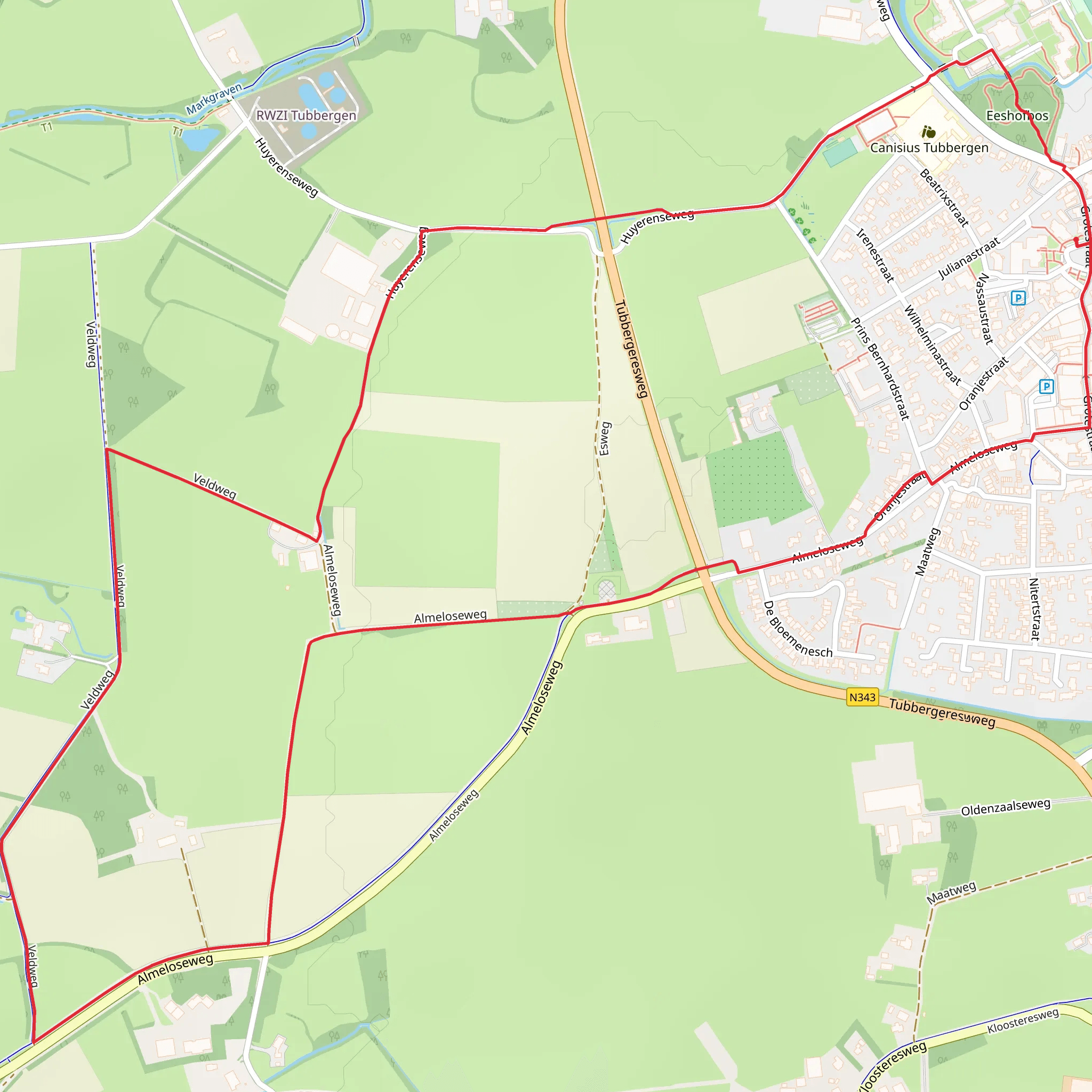 Almelos Weg and Tubbergen Loop mobile static map