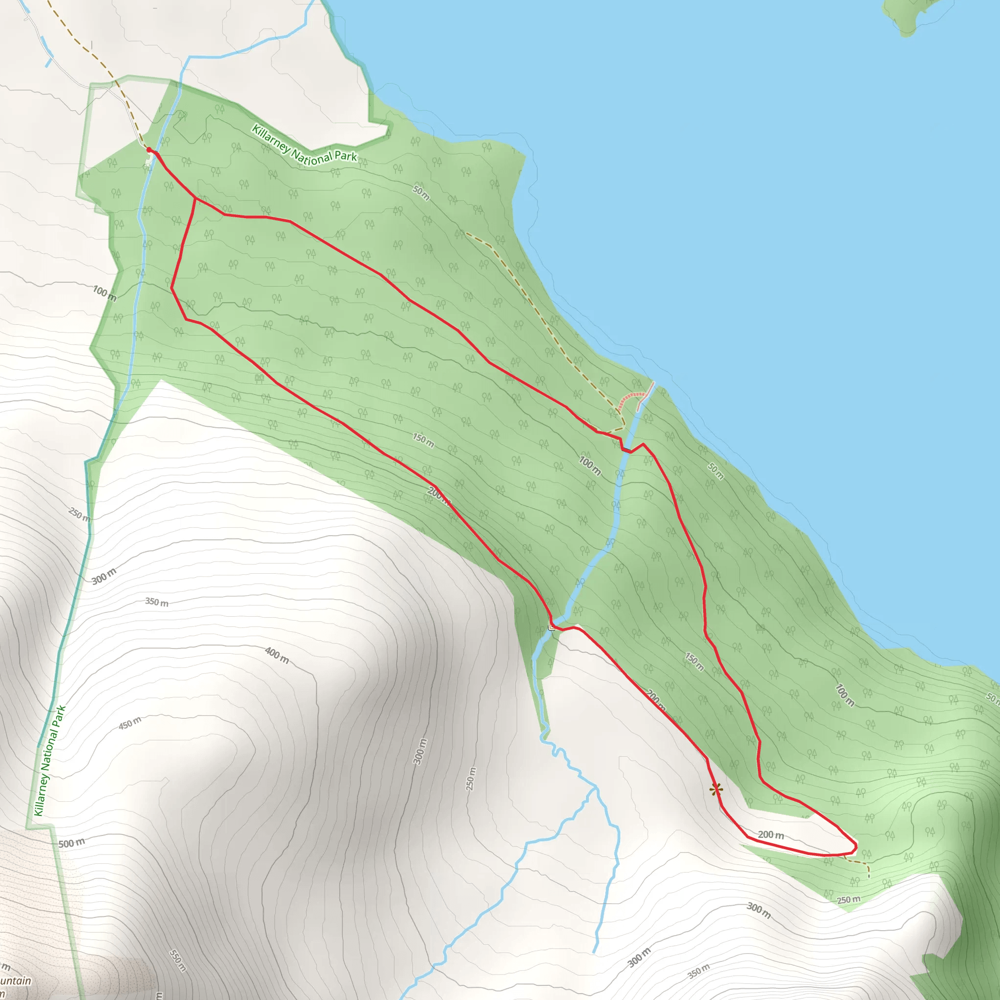 Tomies Wood and Lough Leane Circular mobile static map