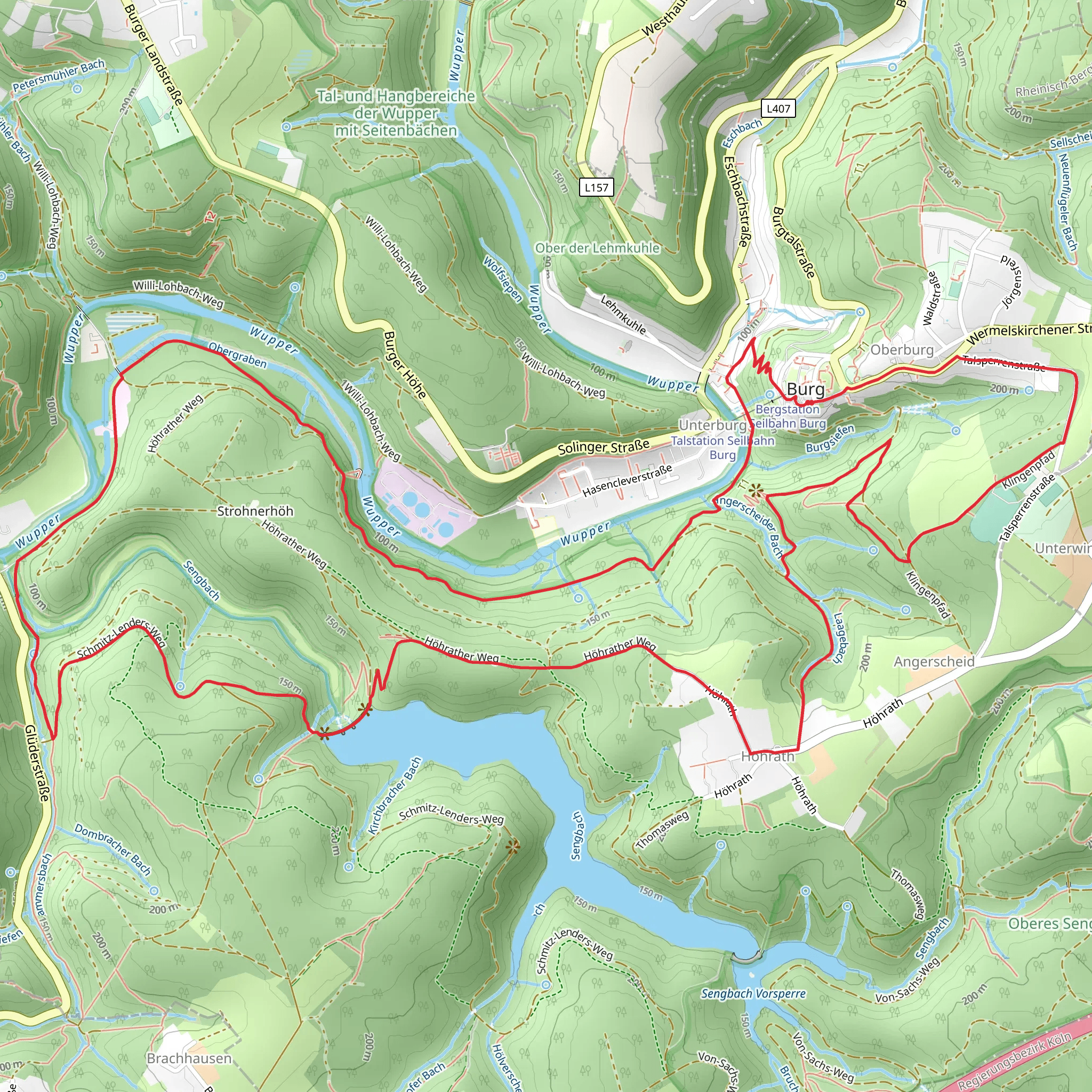 Klingenpfad and Waldemar-Specht-Weg Loop mobile static map