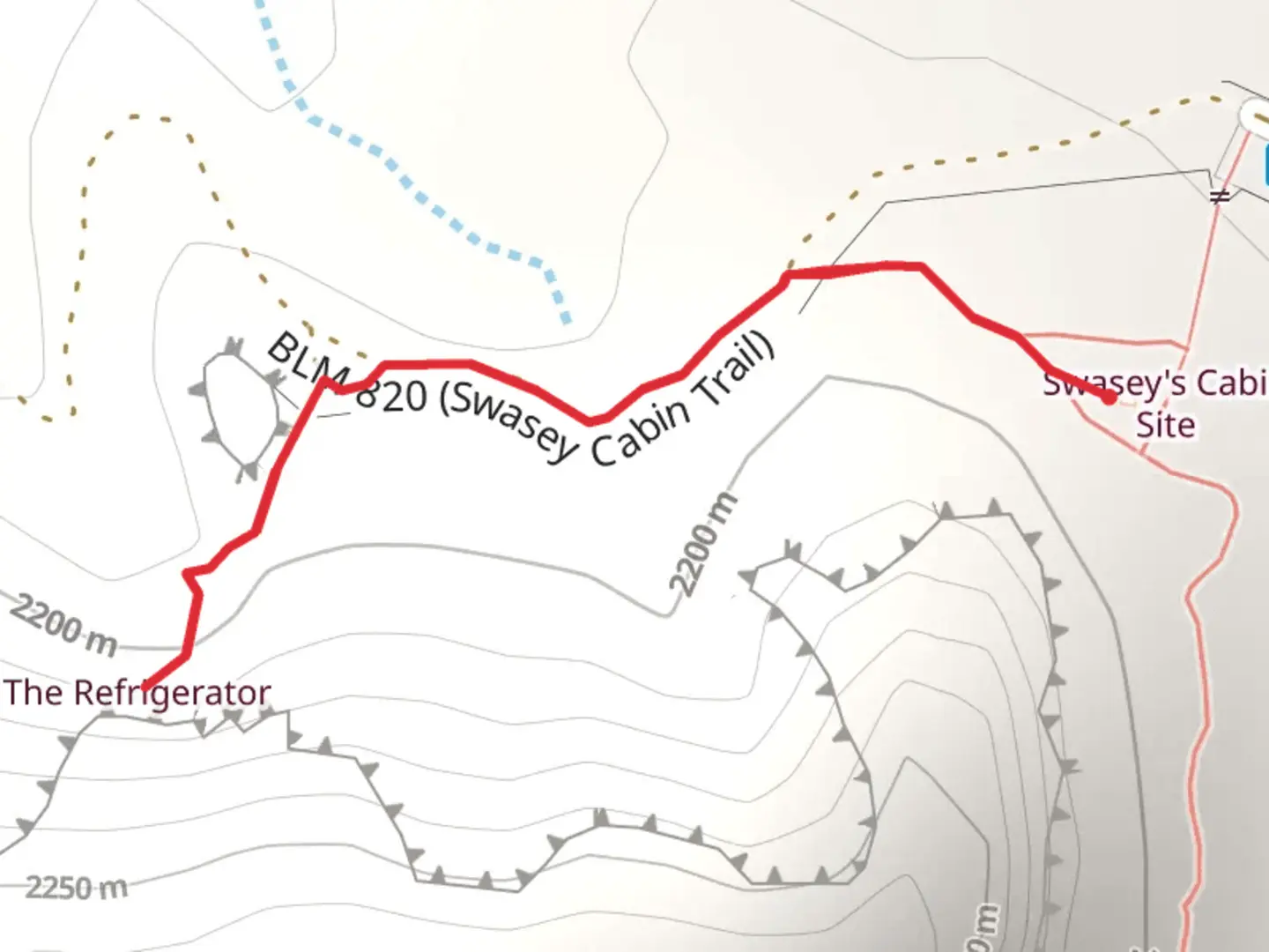 An image depicting the trail Icebox Trail and its surrounding area.