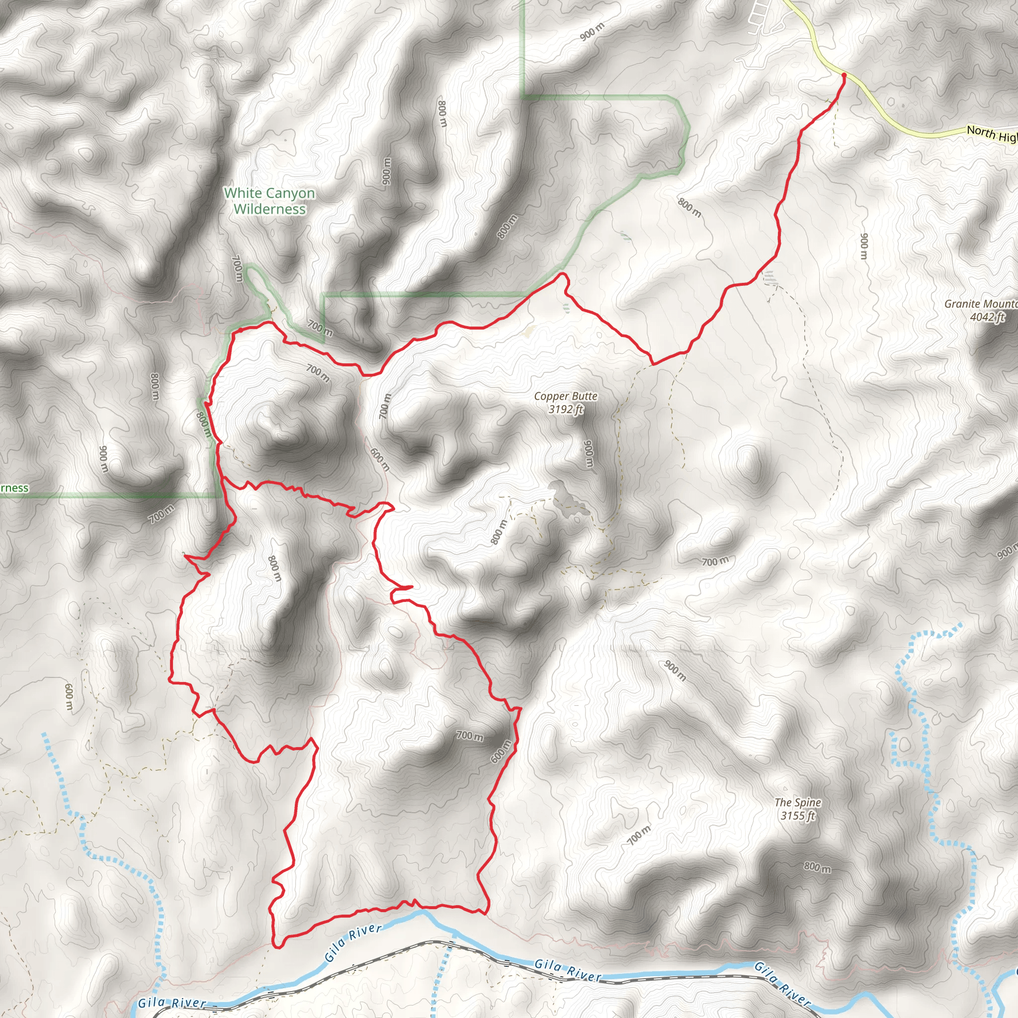 Old AZT, Grand Enchantment Trail and North Battle Axe Road Loop mobile static map