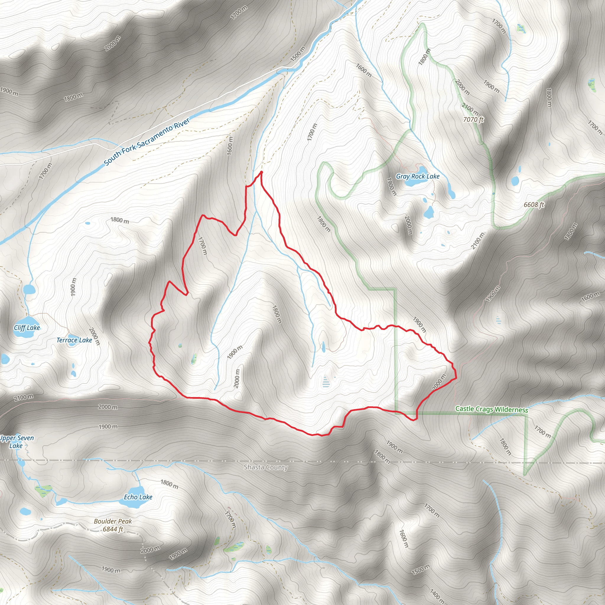 Soapstone Gulch and Devil's Pocket Loop mobile static map