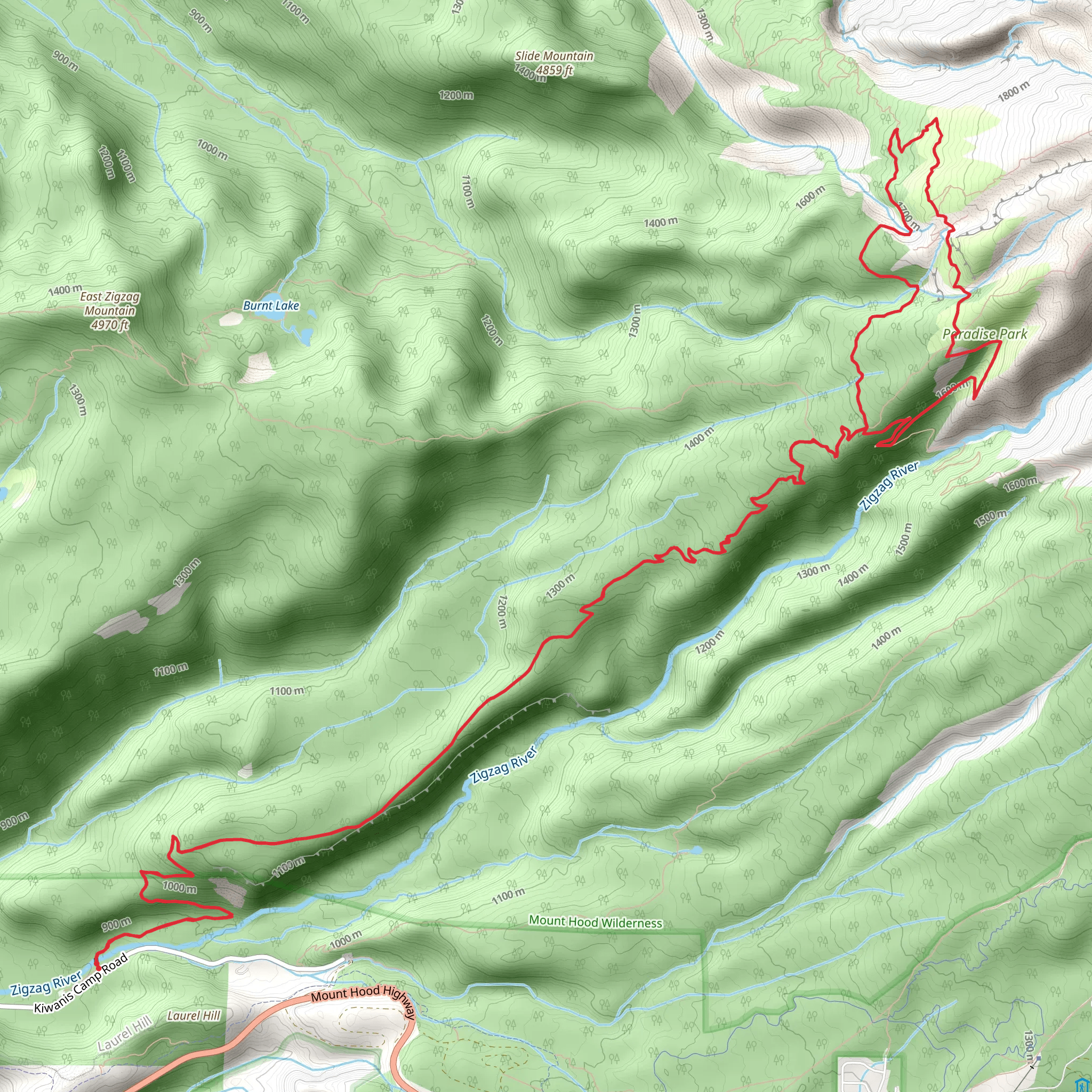 Paradise Park Loop via Paradise Park Trail mobile static map