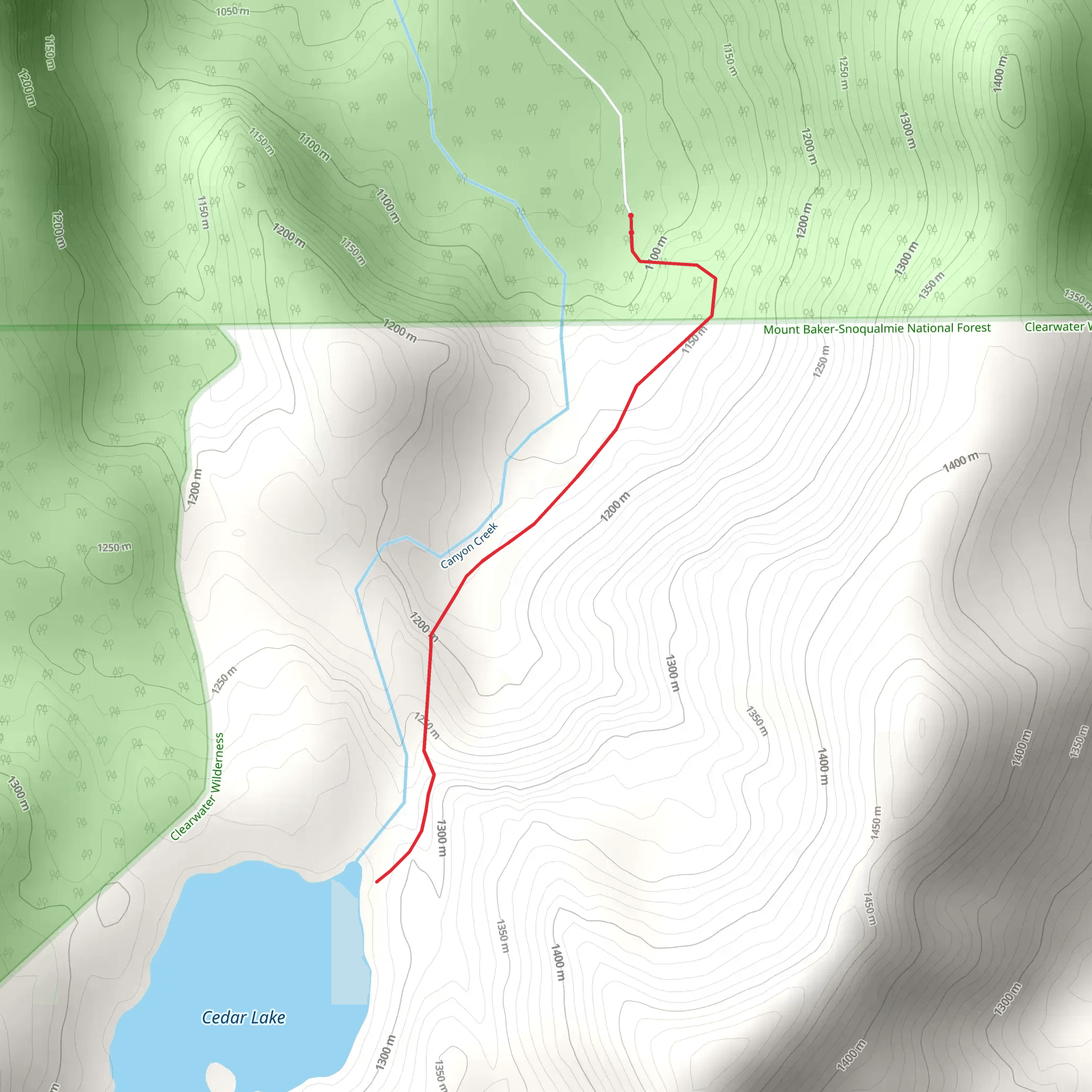 Cedar Lake Trail mobile static map