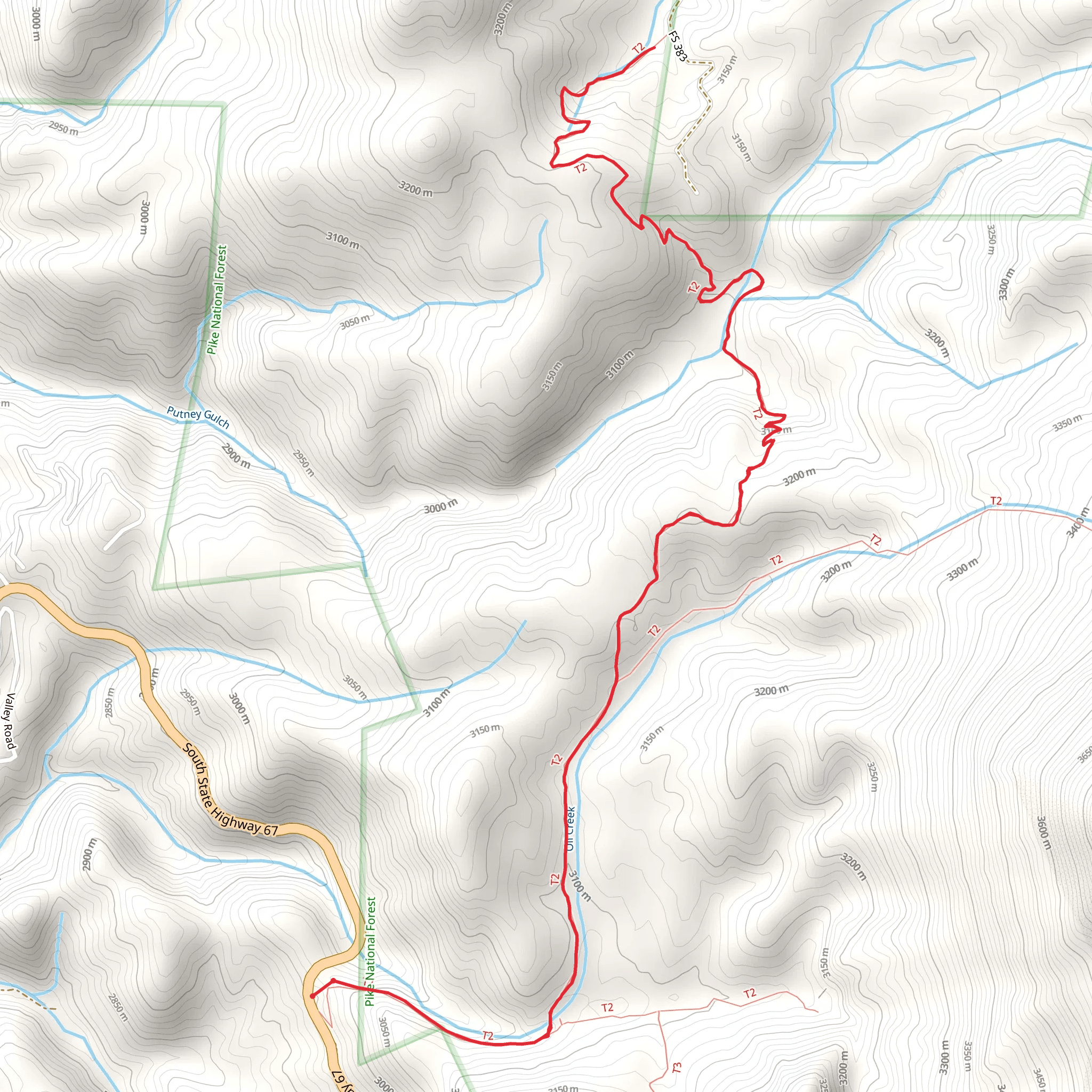 Horsethief Park Trail mobile static map