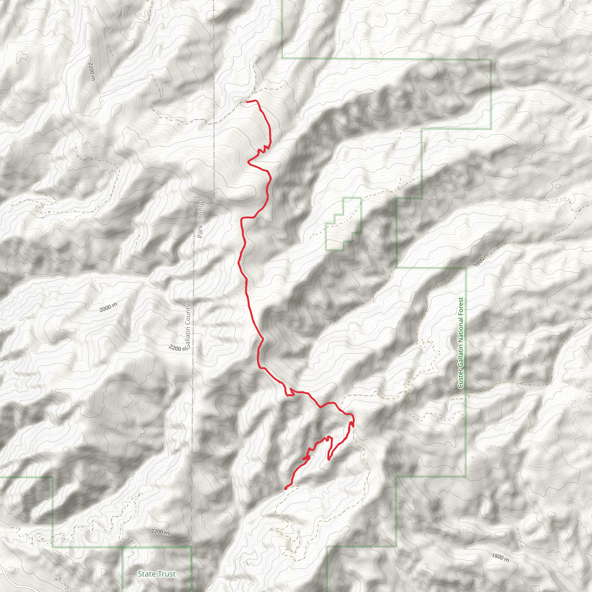Jackson Creek and Bishop Park Trail mobile static map