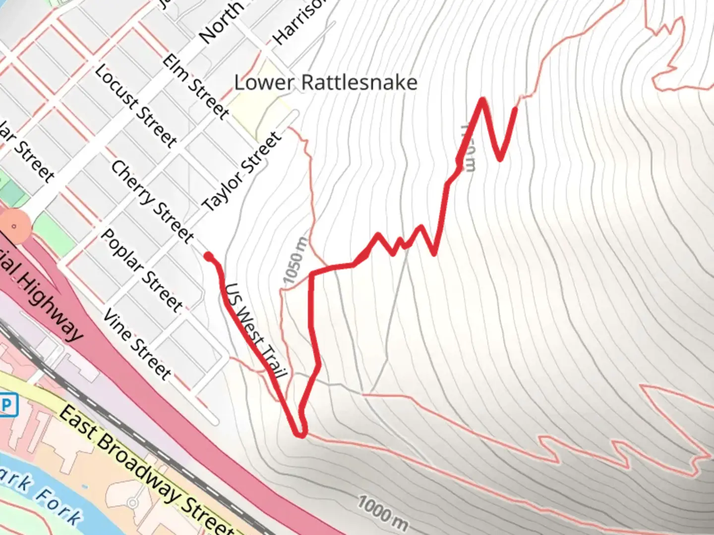 An image depicting the trail L Trail and its surrounding area.