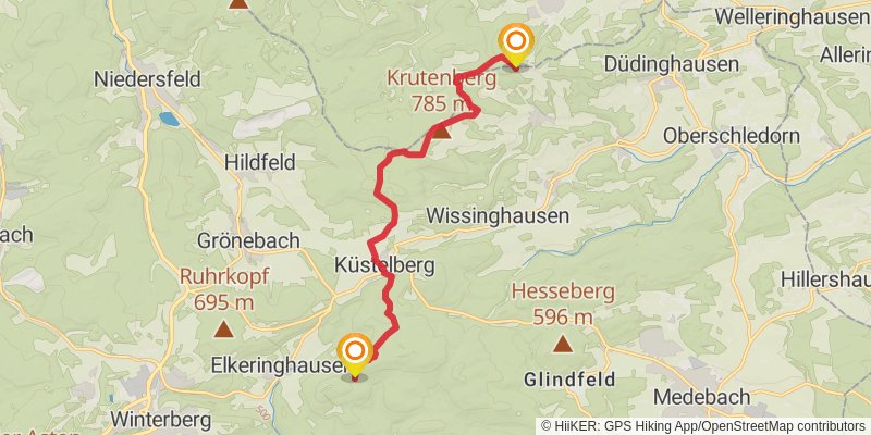 Sauerland-Höhenflug Wanderweg stage 10 Map
