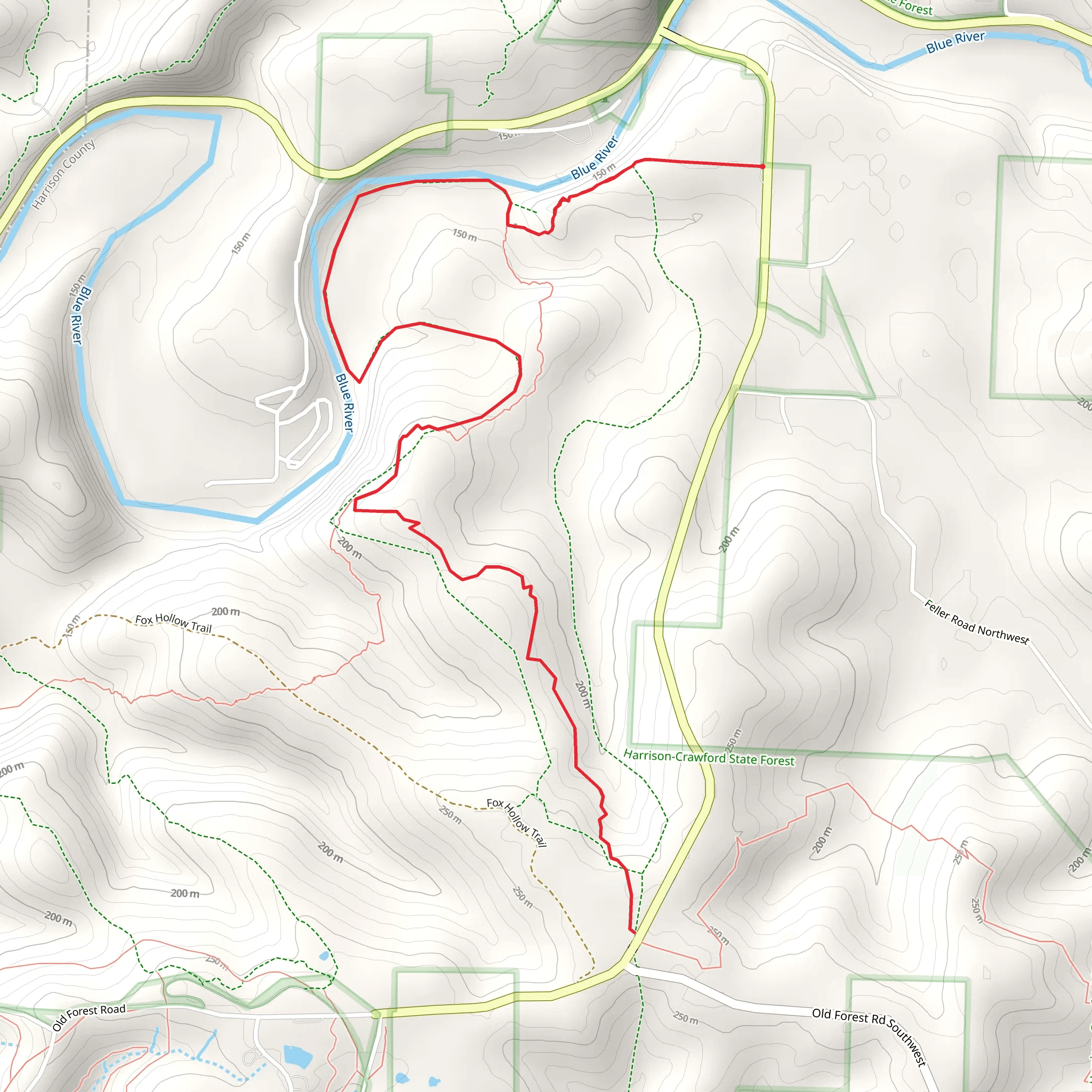 Upper Blue River Trail and Adventure Trail mobile static map