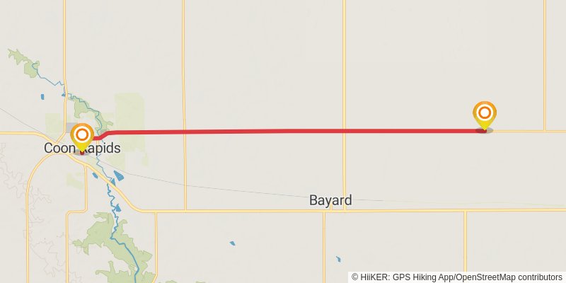 American Discovery Trail North Route stage 154 Map