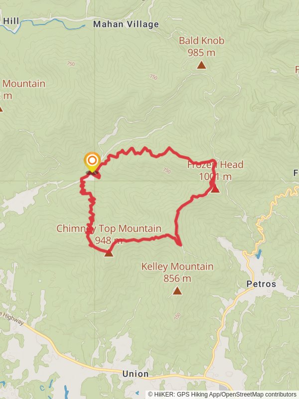 Frozen Hean and Little Fork Mountain Loop via Chimney Top Trail