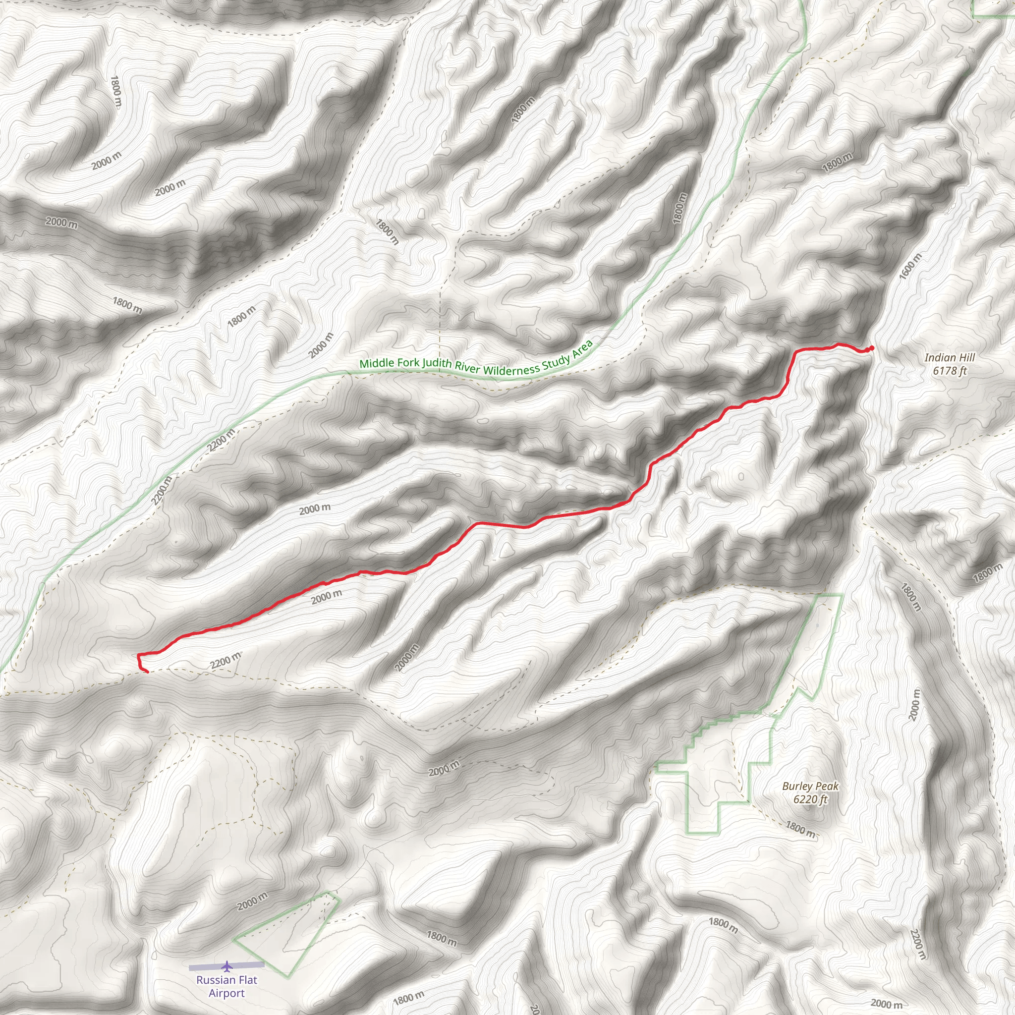 Hay Canyon Trail mobile static map
