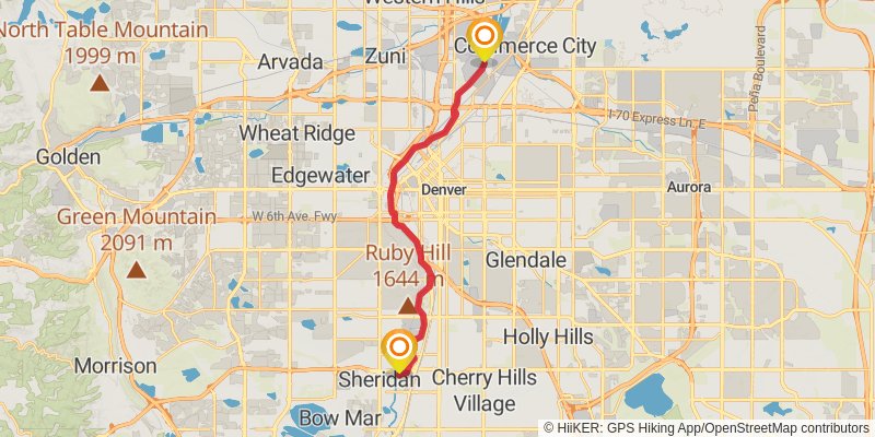 American Discovery Trail North Route stage 220 Map