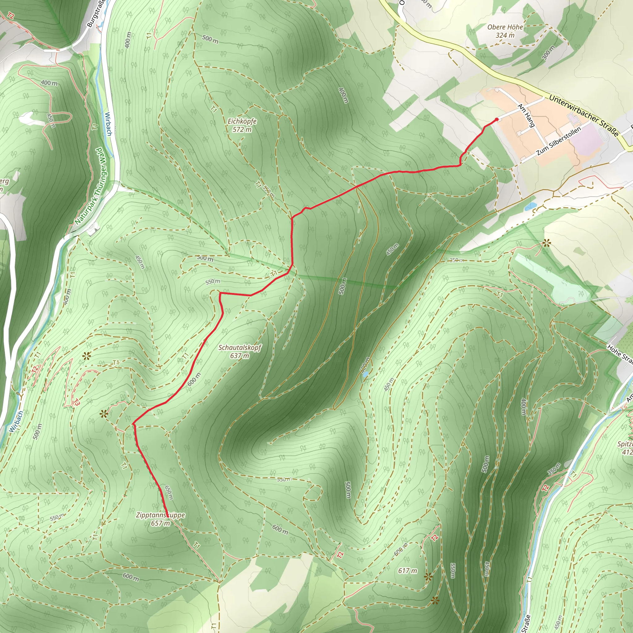 Zipptannskuppe Walk mobile static map