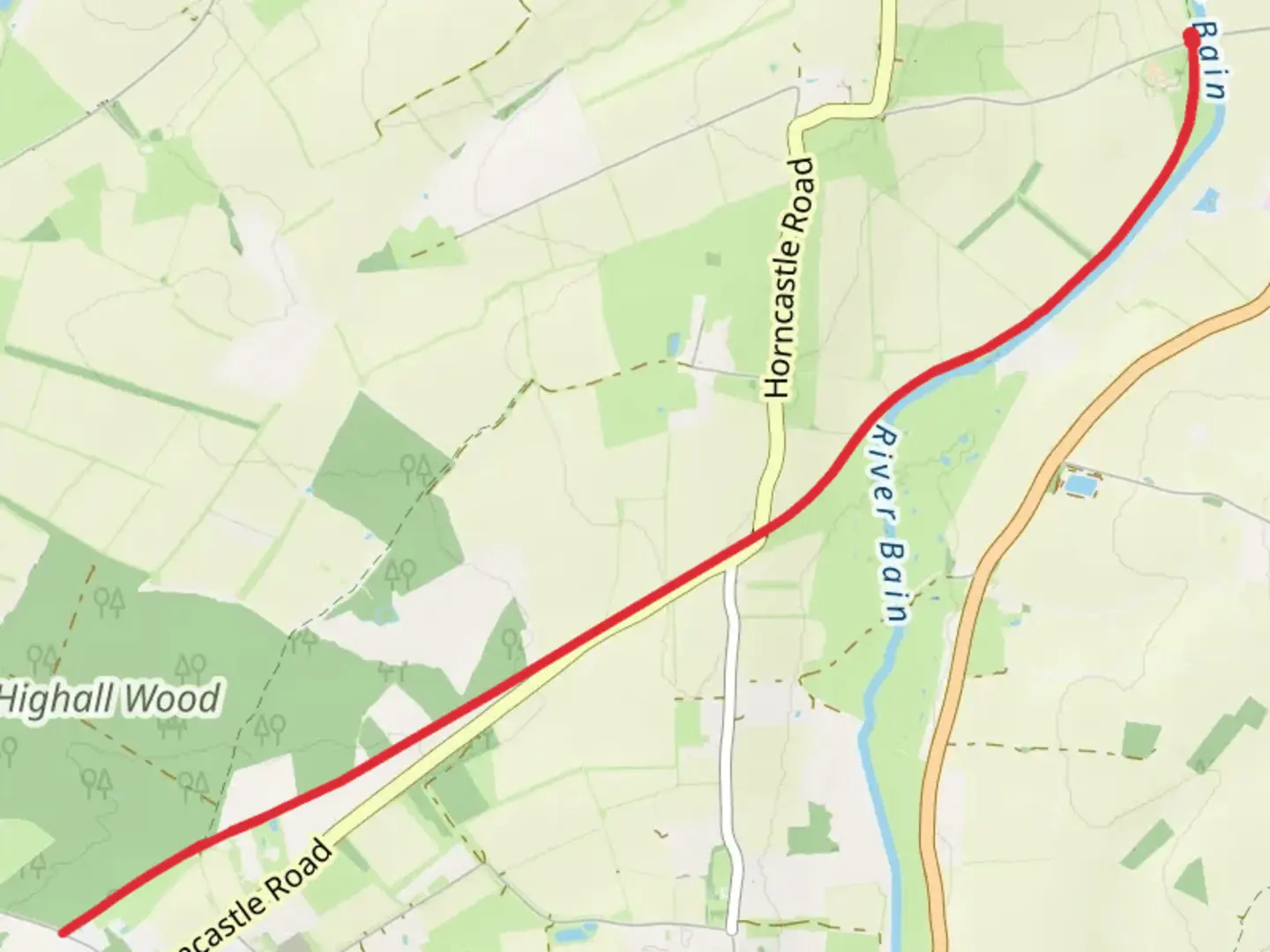 An image depicting the trail River Bain Walk - Horncastle and its surrounding area.