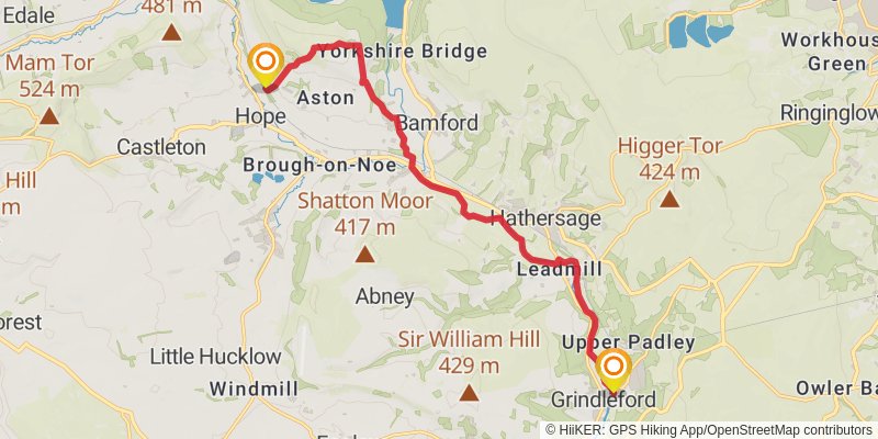White Peak Way stage 7 Map