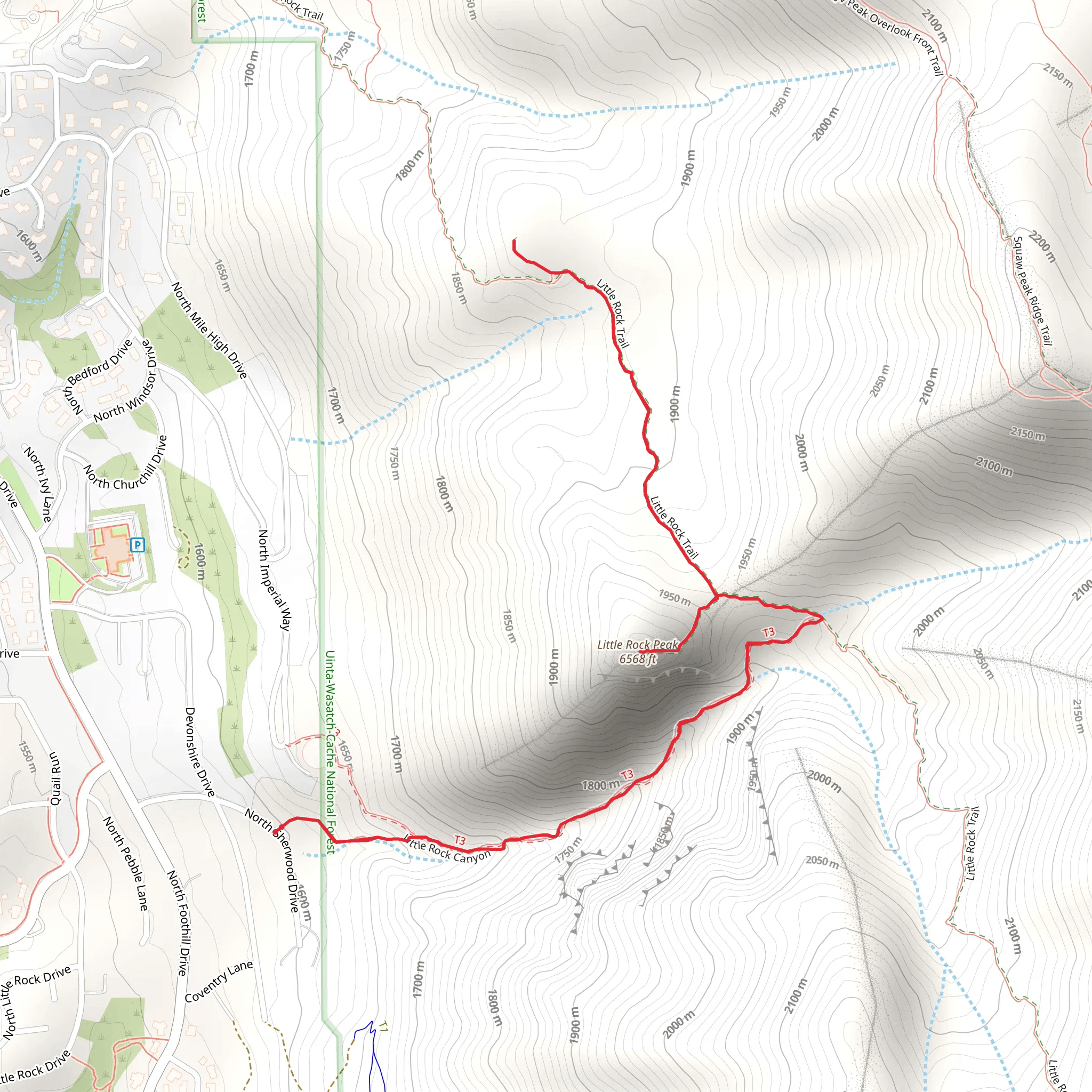 Little Rock Peak Trail mobile static map